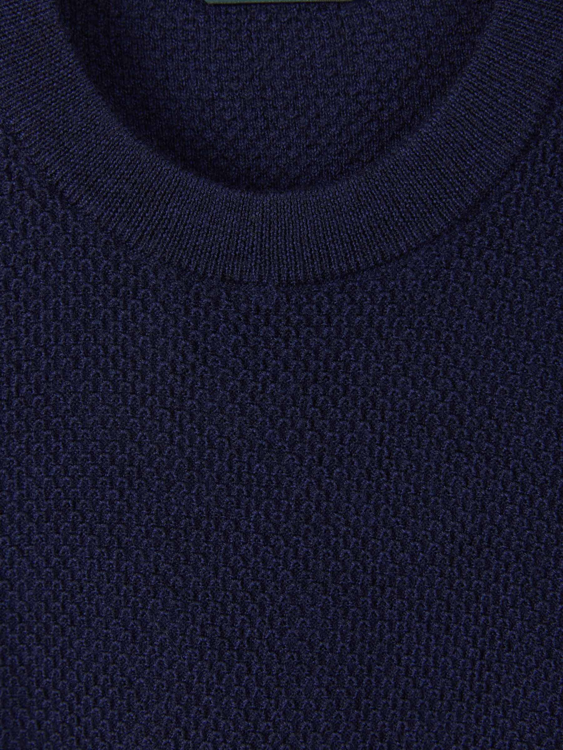 Outlet online Zanone Hombre Jersey Punto Texturizado color Azul Marino sku 542-002133 01 - Foto 3