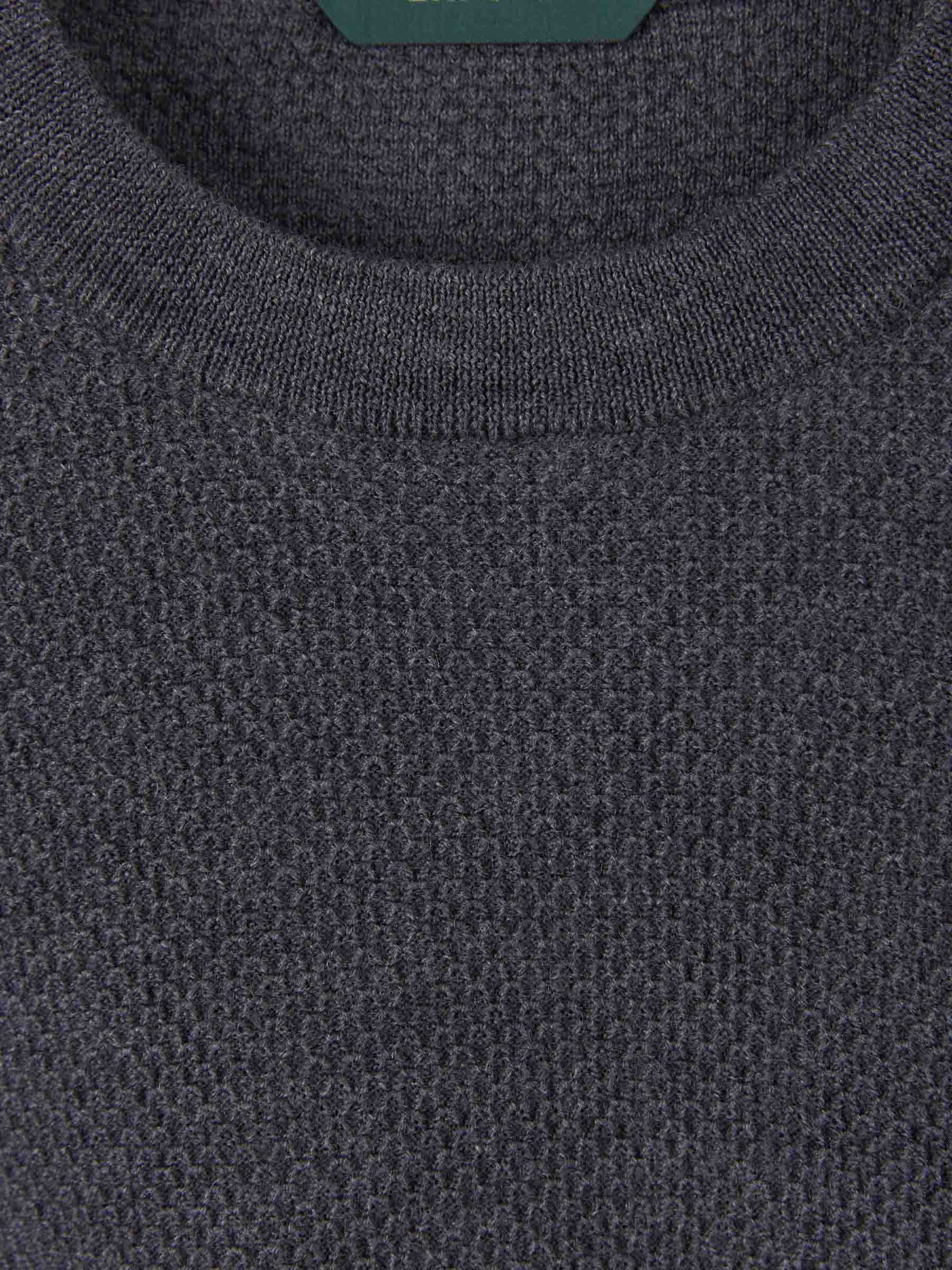 Outlet online Zanone Hombre Jersey Punto Texturizado color Gris Antracita sku 542-002133 02 - Foto 3