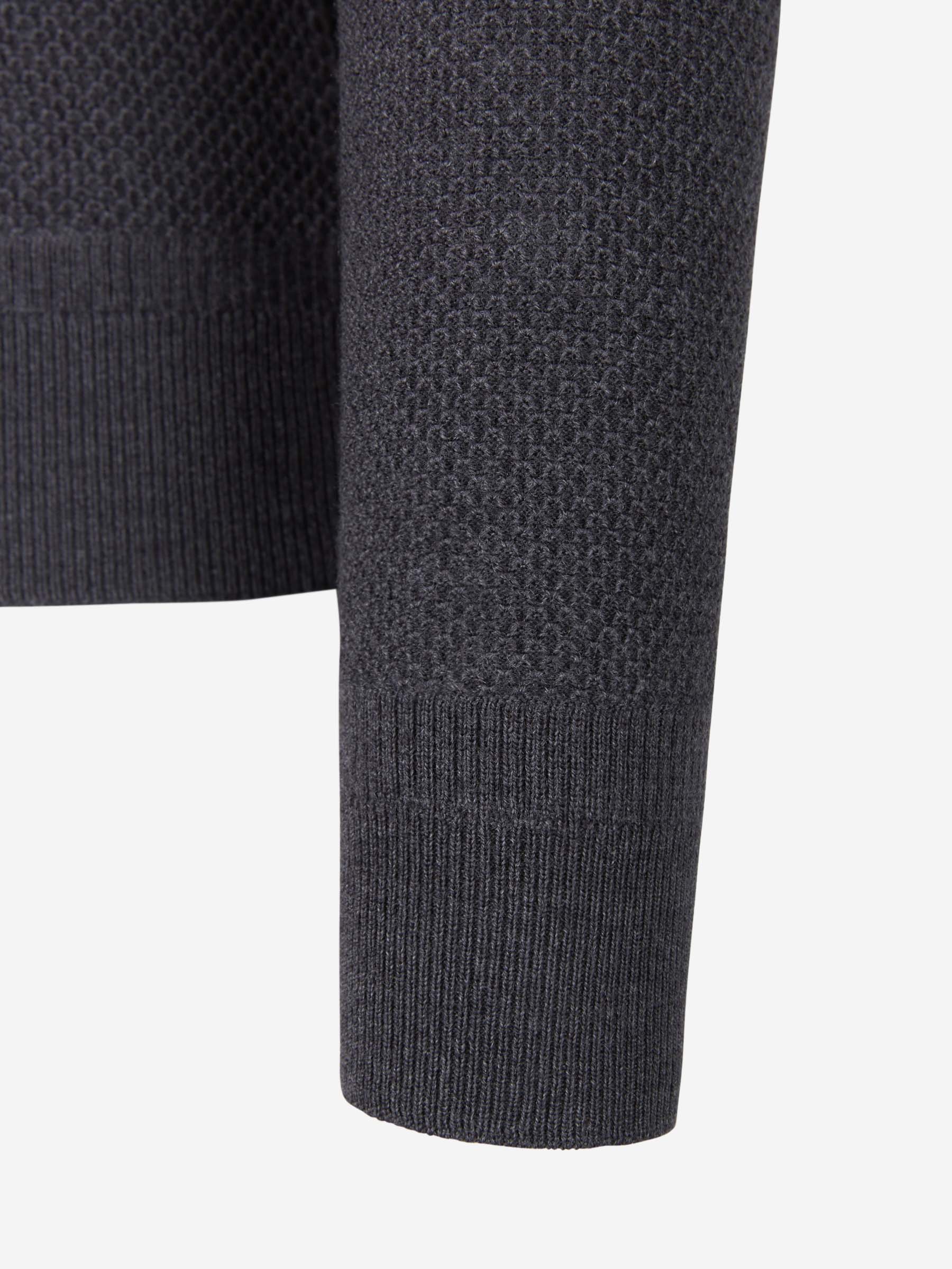 Outlet online Zanone Hombre Jersey Punto Texturizado color Gris Antracita sku 542-002133 02 - Foto 4