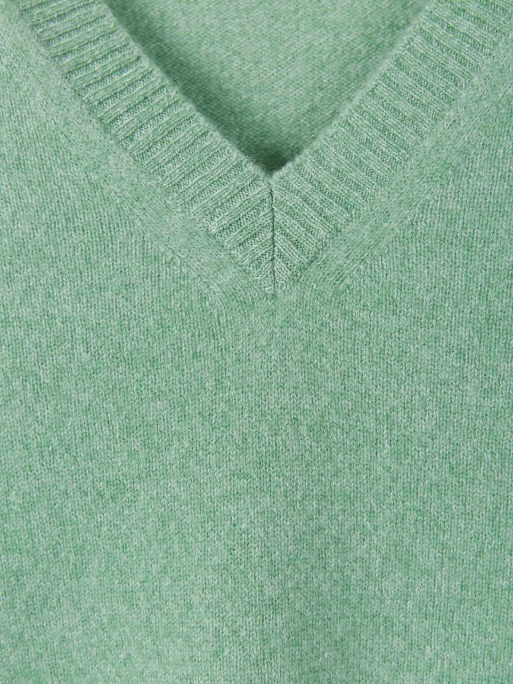 Outlet online Santa Eulalia Hombre Jersey Pico Cashmere color Verde Claro sku 542-002150 01 - Foto 3