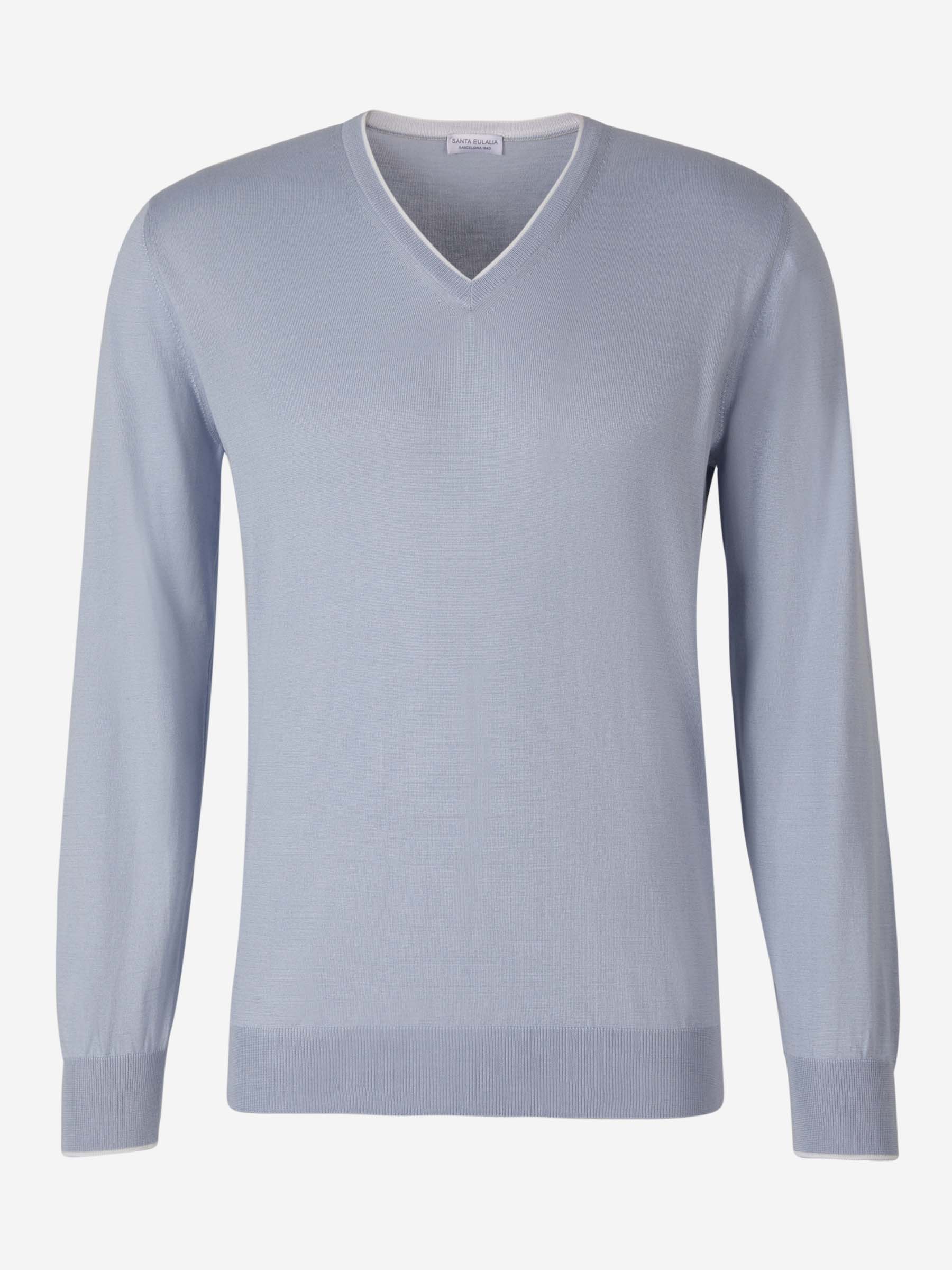 Outlet online Santa Eulalia Hombre Jersey Algodón y Seda color Azul Marino sku 542-002217 00 - Foto 5