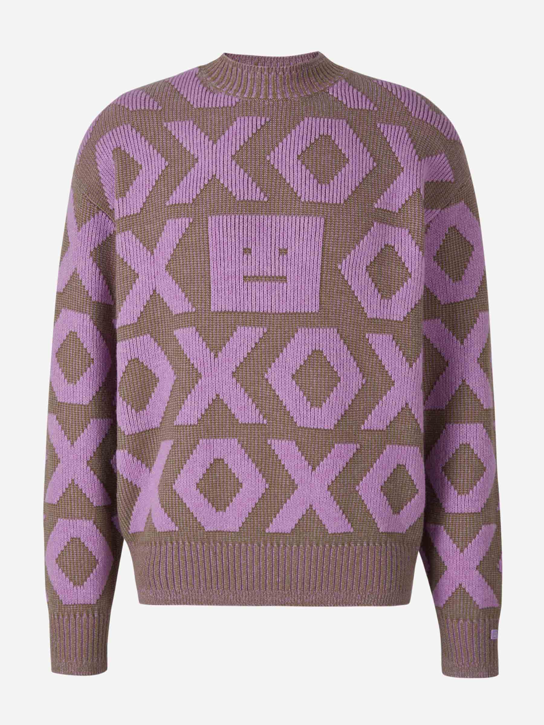 Outlet online Acne Studios Face Hombre Jersey Gráfico Punto color Lila sku 542-002239 01 - Foto 1