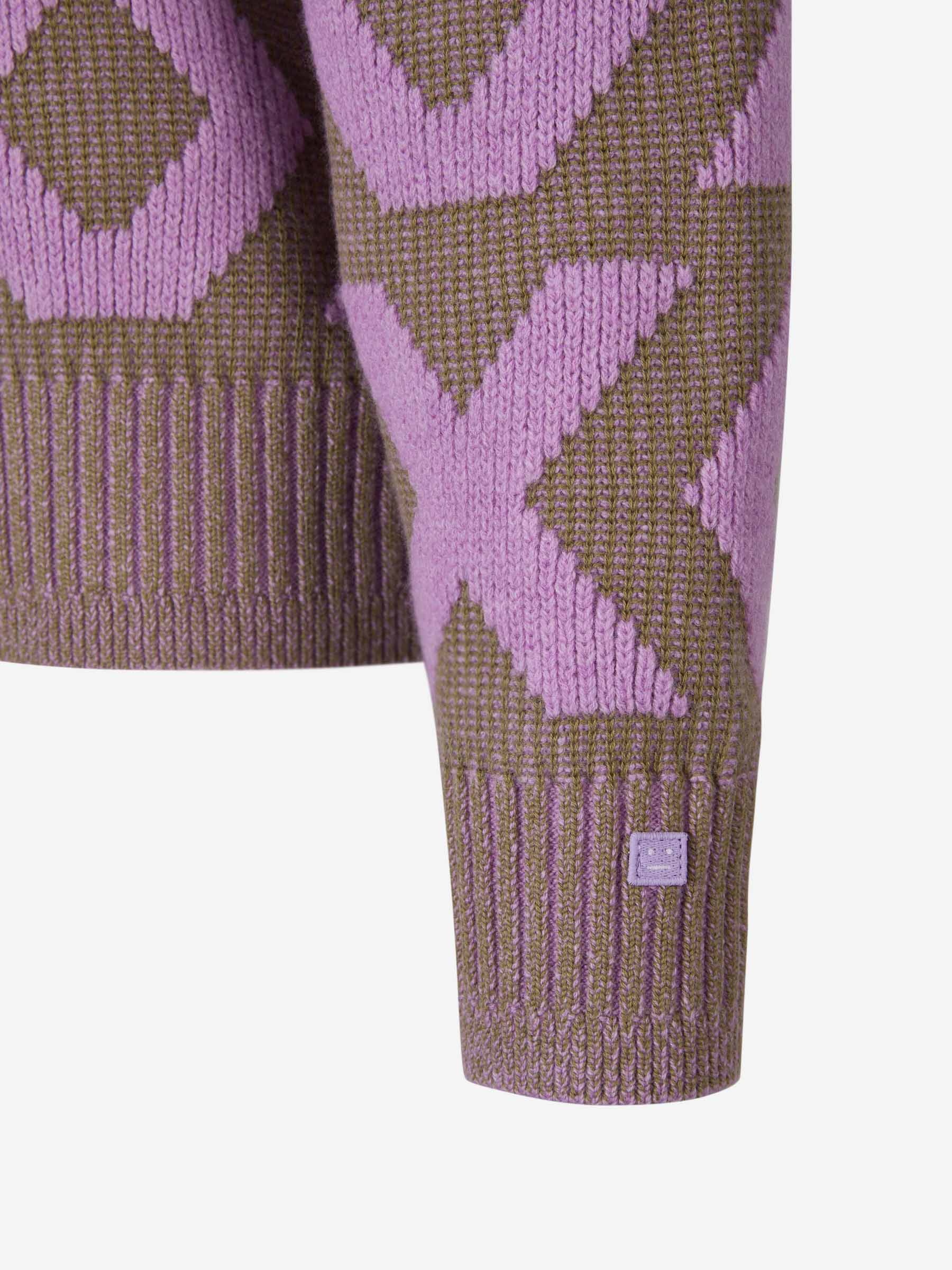 Outlet online Acne Studios Face Hombre Jersey Gráfico Punto color Lila sku 542-002239 01 - Foto 5