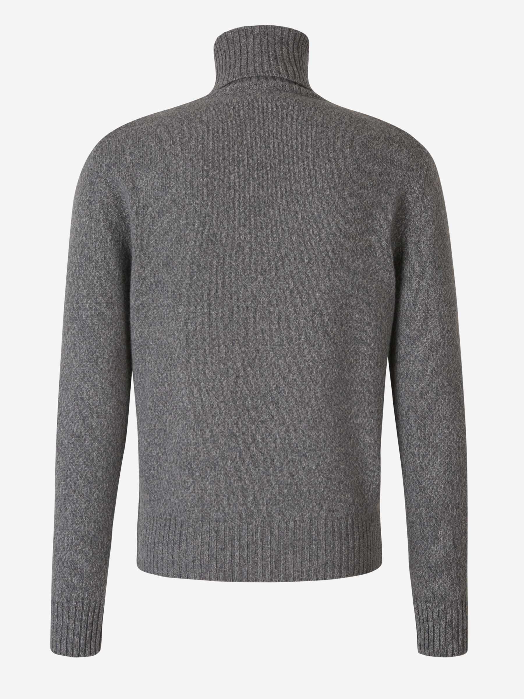 Outlet online Ami Paris Hombre Jersey Cuello Alto Cashmere color Gris Claro sku 542-002257 01 - Foto 3