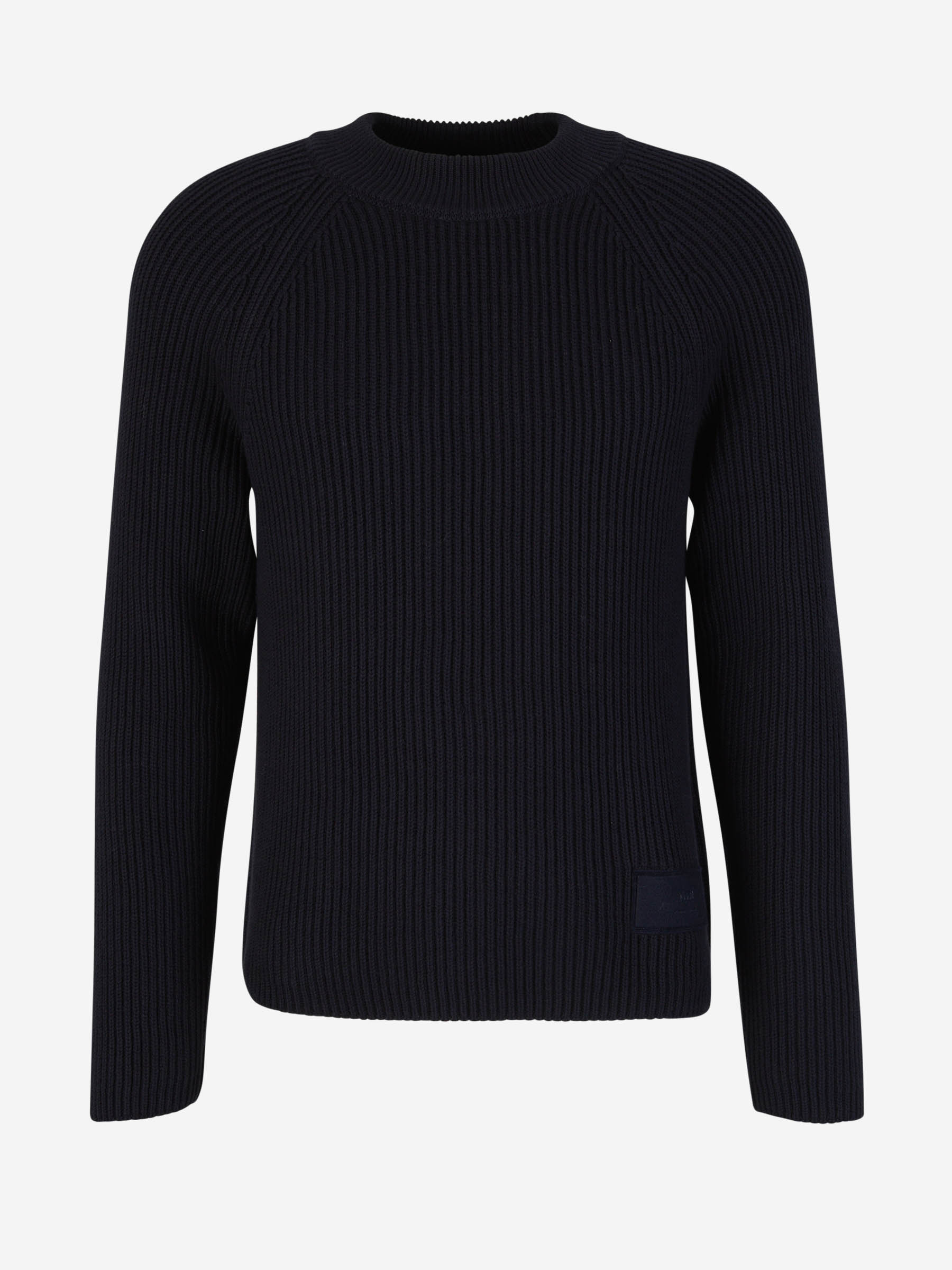 Outlet online Ami Paris Hombre Jersey Punto Trenzado color Azul Noche sku 542-002261 02 - Foto 1