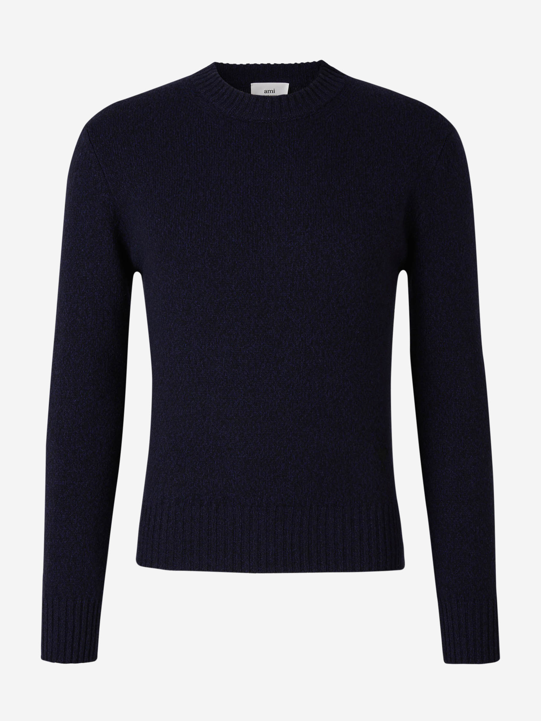 Outlet online Ami Paris Hombre Jersey Punto Cashmere color Azul Noche sku 542-002263 01 - Foto 1