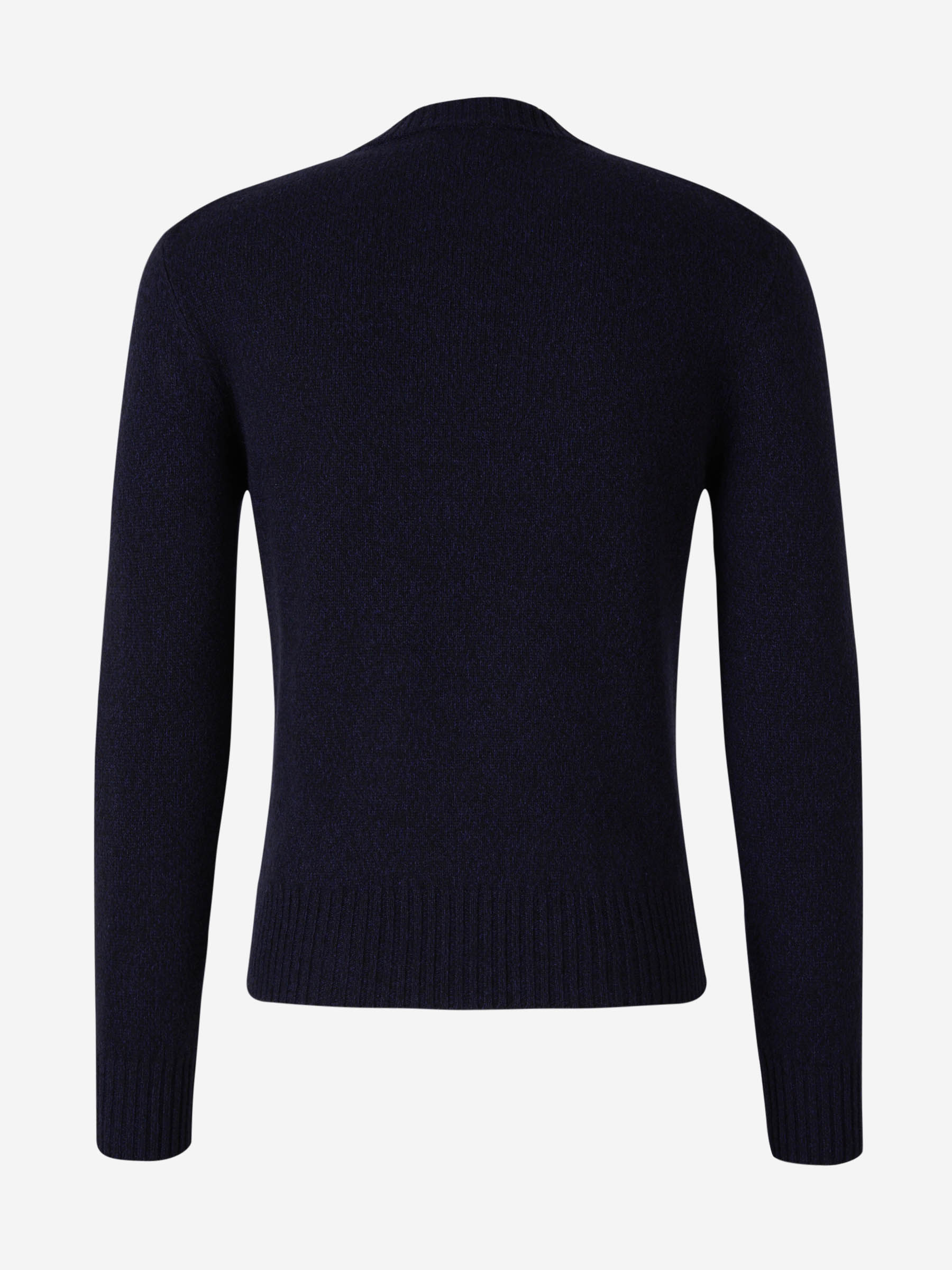 Outlet online Ami Paris Hombre Jersey Punto Cashmere color Azul Noche sku 542-002263 01 - Foto 2