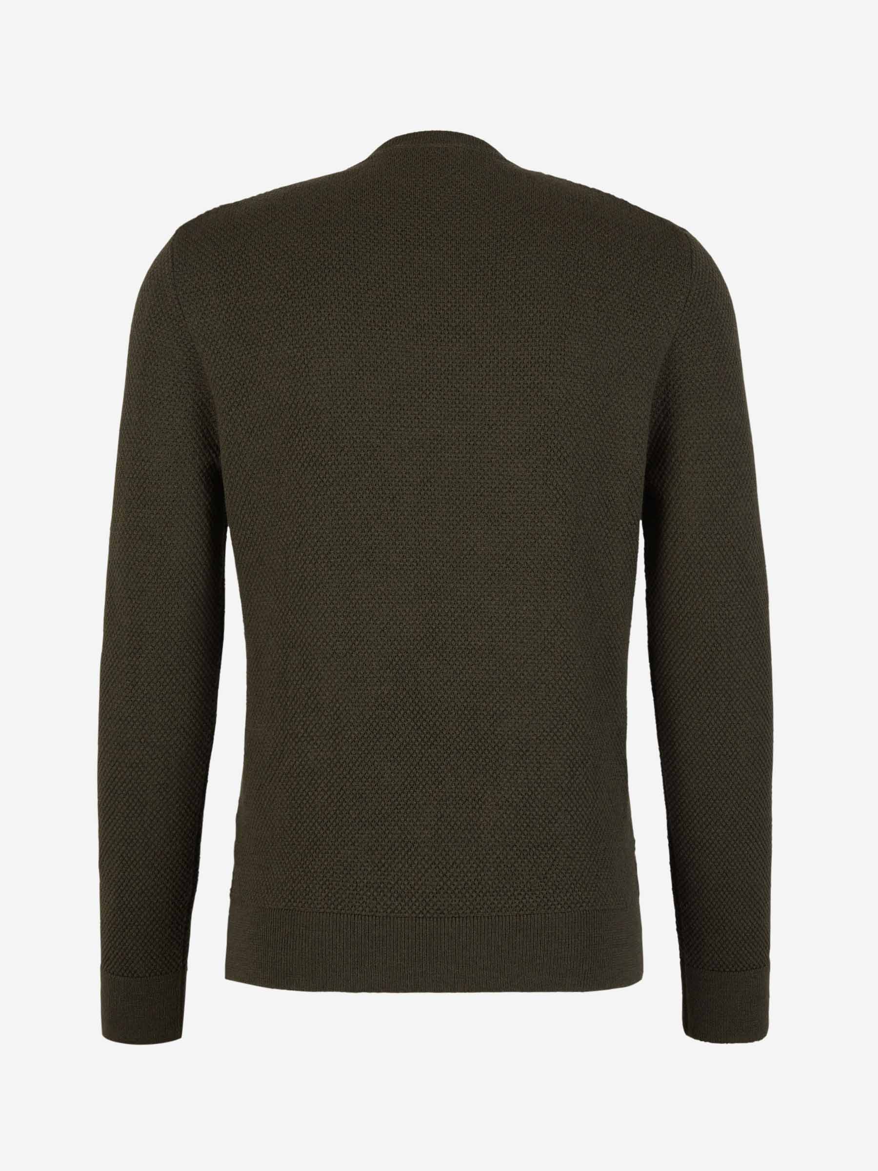 Outlet online Zanone Hombre Jersey Punto Lana color Verde Oscuro sku 542-002296 01 - Foto 2