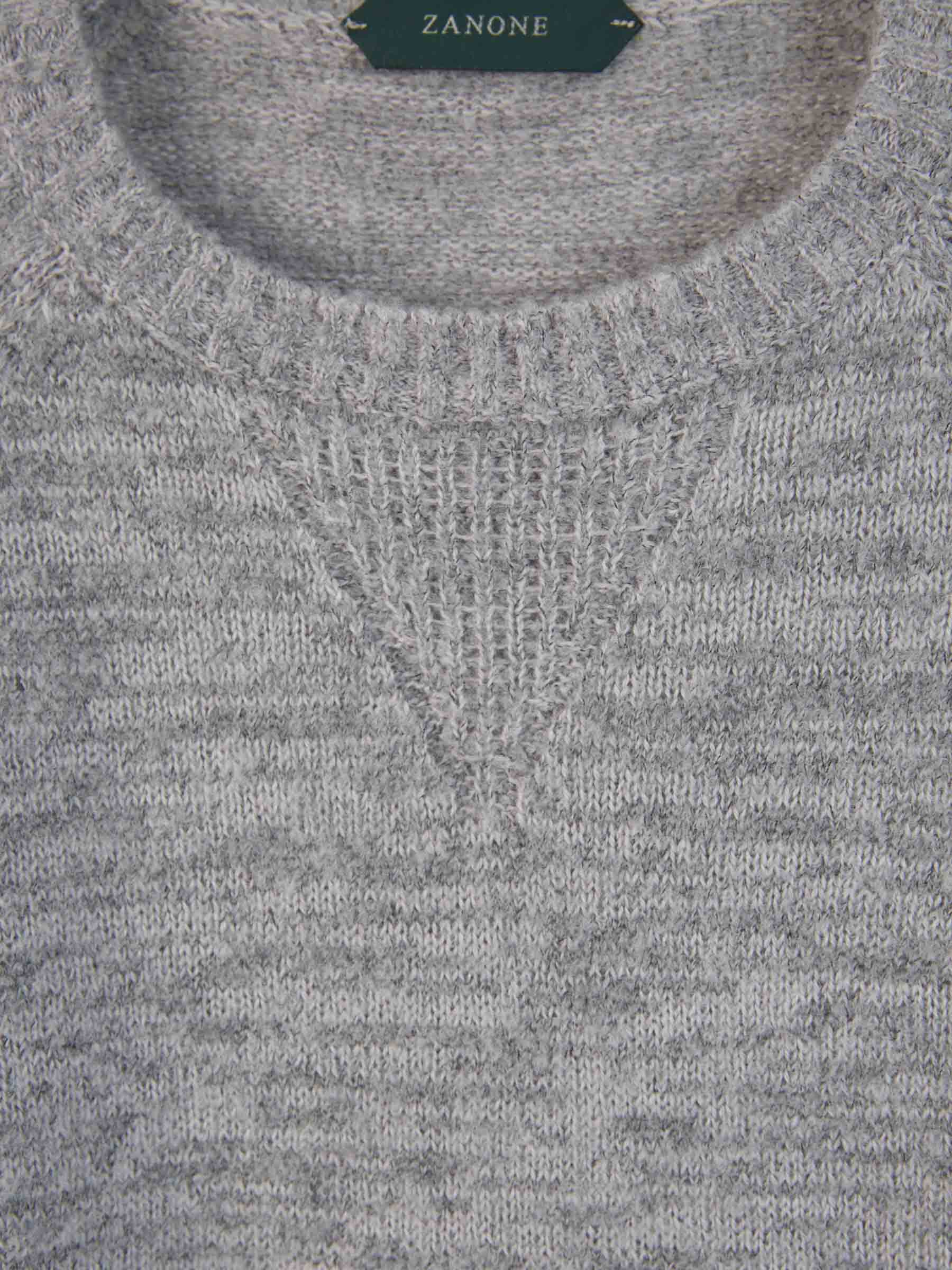 Outlet online Zanone Hombre Jersey Punto Lana color Gris Claro sku 542-002297 01 - Foto 3