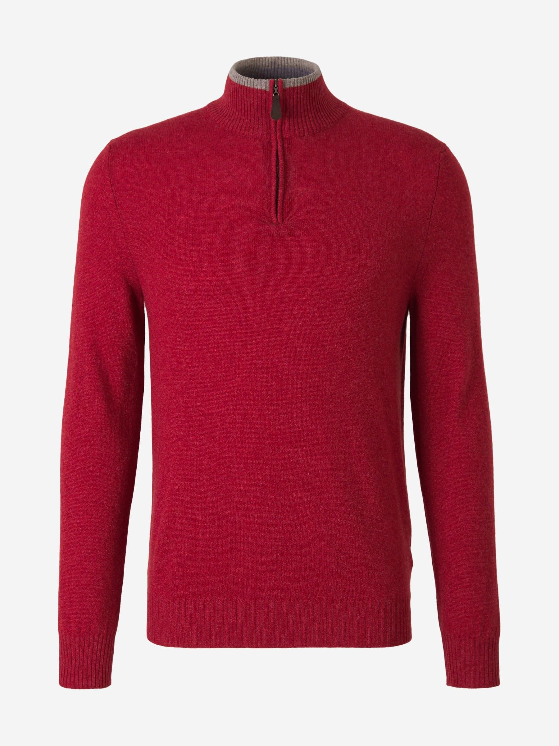 Outlet online Santa Eulalia Hombre Jersey Cashmere Cremallera color Rojo Cereza sku 542-002300 02 - Foto 5