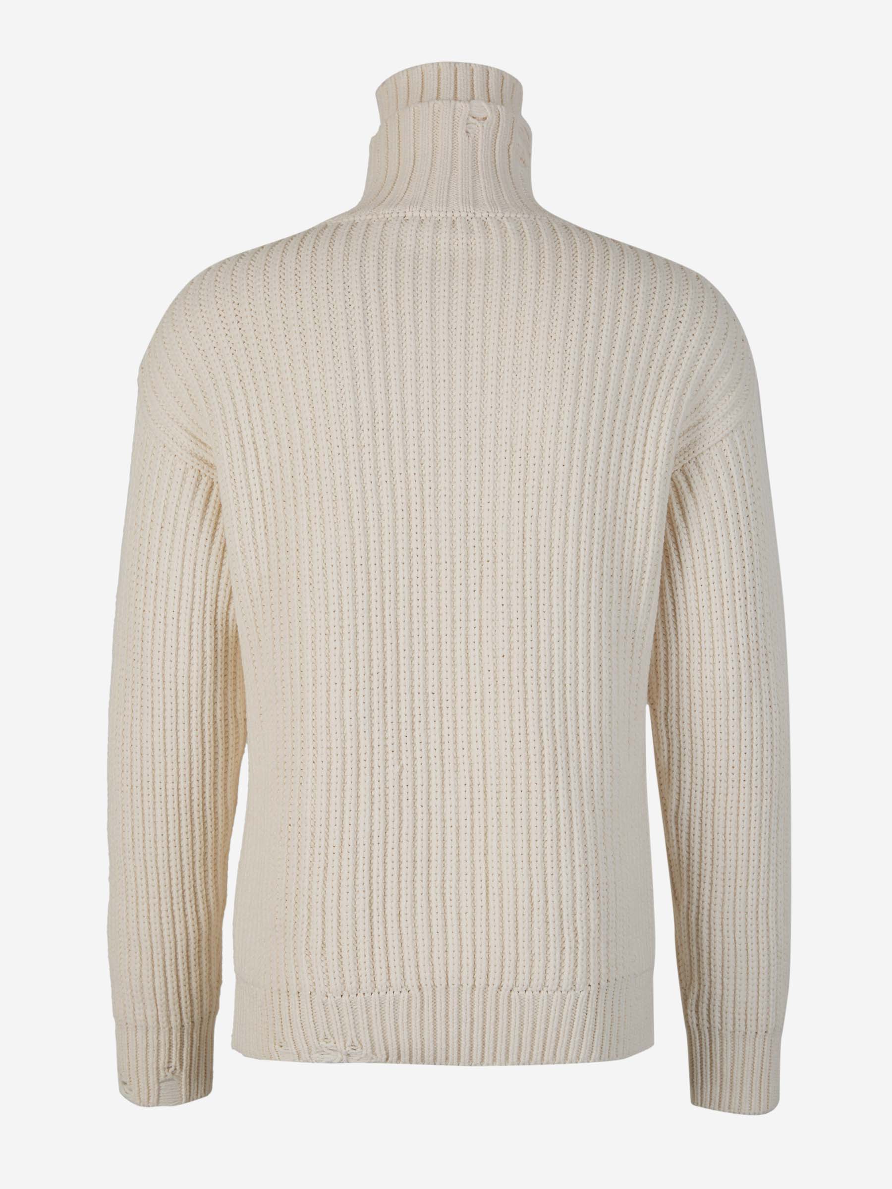 Outlet online Dsquared2 Hombre Jersey Punto Cuello Duplo color Marfil sku 542-002326 01 - Foto 2