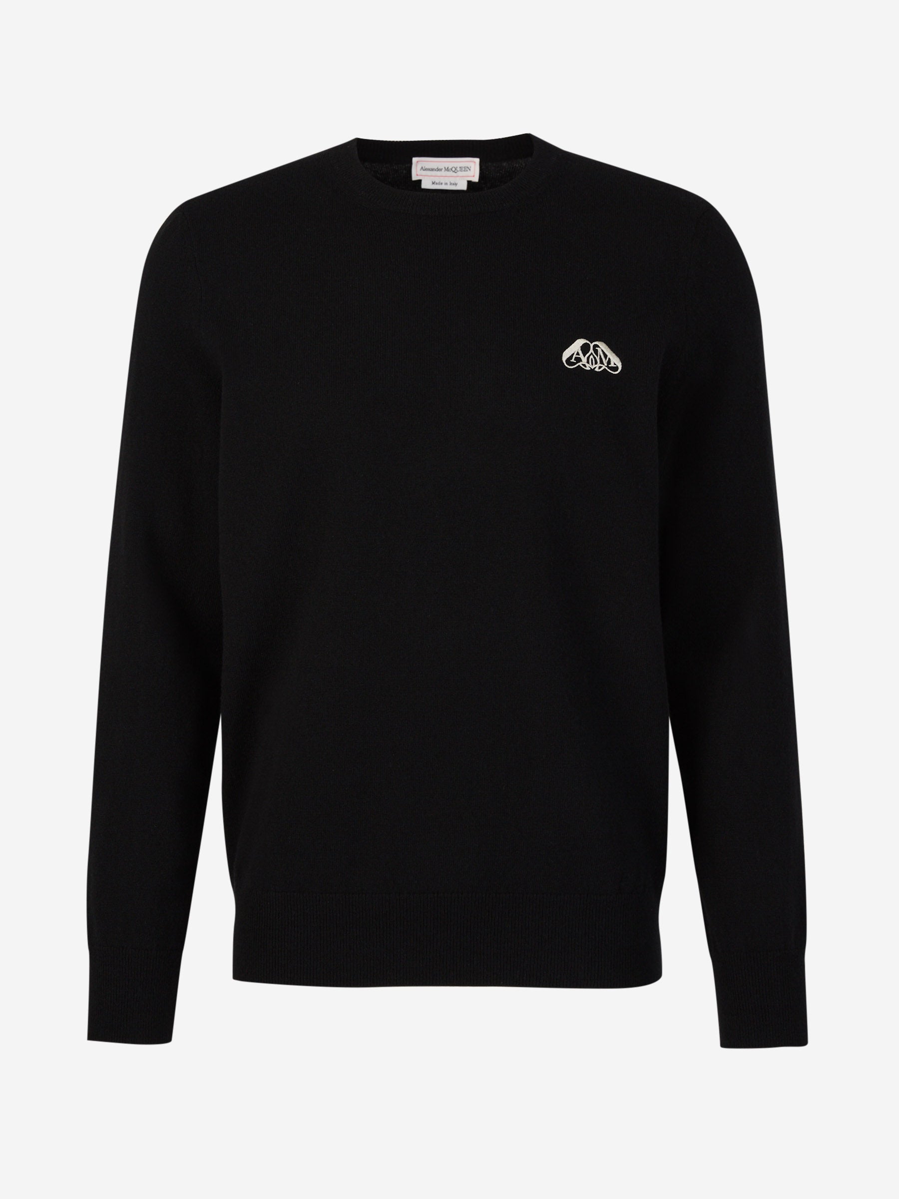 Outlet online McQueen Hombre Jersey Cashmere Logo color Negro sku 542-002327 01 - Foto 1