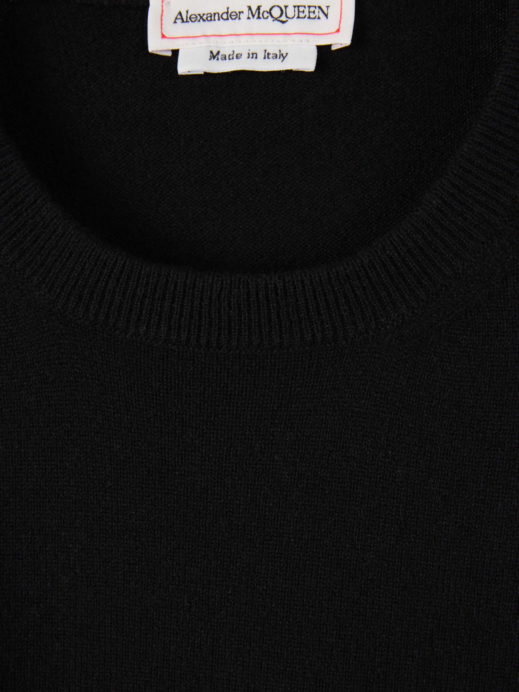 Outlet online McQueen Hombre Jersey Cashmere Logo color Negro sku 542-002327 01 - Foto 3