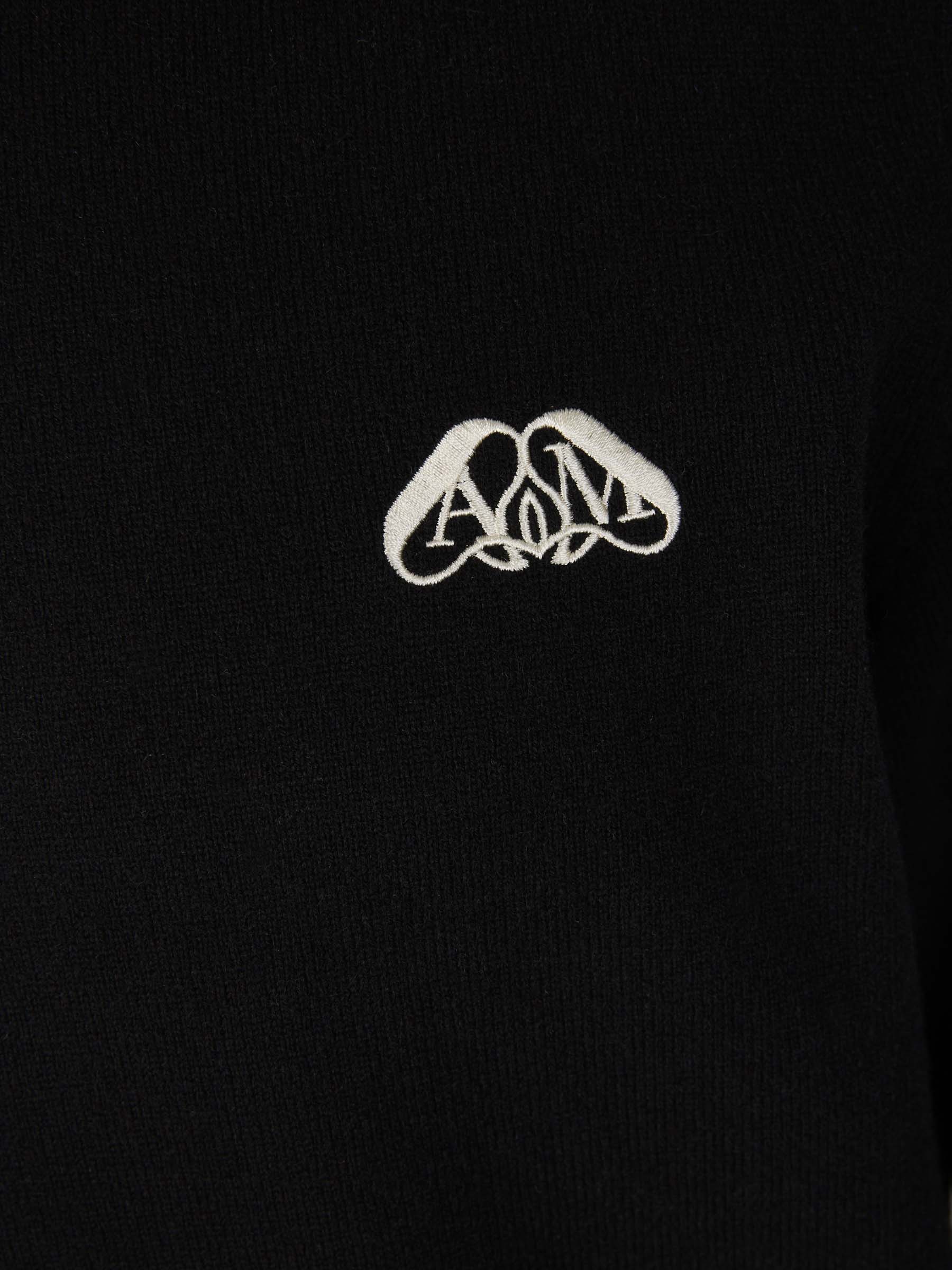 Outlet online McQueen Hombre Jersey Cashmere Logo color Negro sku 542-002327 01 - Foto 4