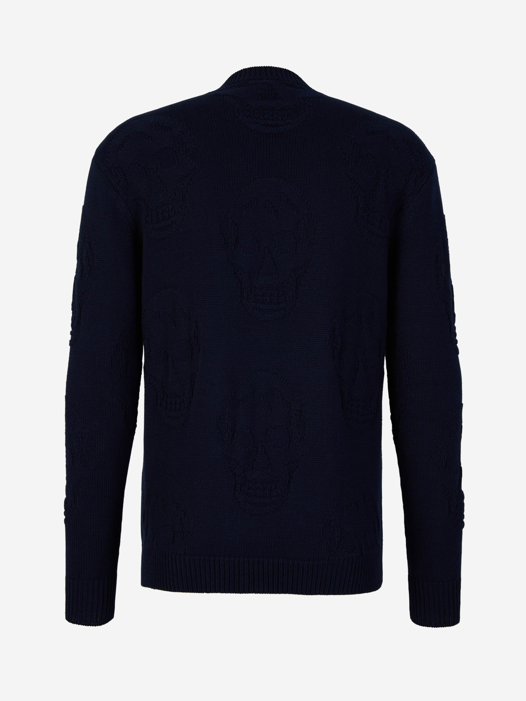 Outlet online McQueen Hombre Jersey Algodón Calavera color Azul Noche sku 542-002328 01 - Foto 2