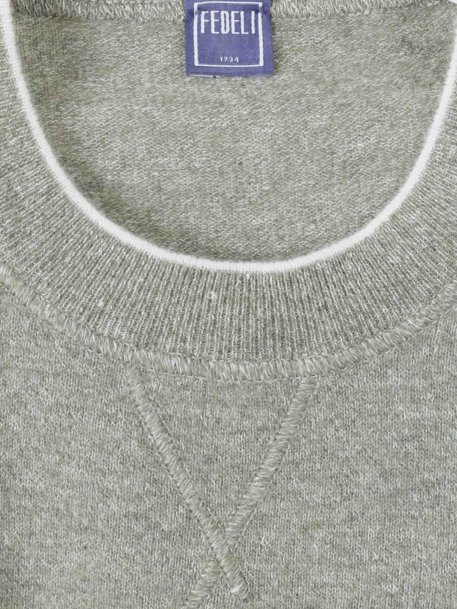 Outlet online Fedeli Hombre Jersey Punto Cashmere color Gris Piedra sku 542-002343 04 - Foto 4