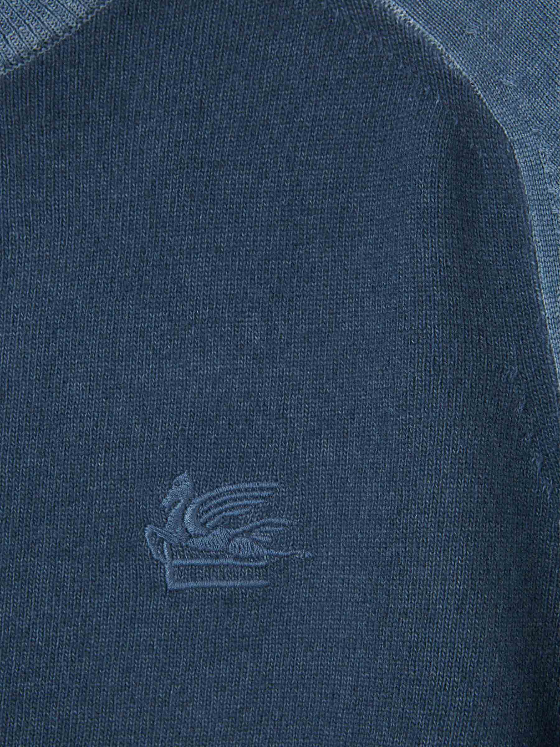 Outlet online Etro Hombre Jersey Punto Lana color Azul Marino sku 542-002359 01 - Foto 4