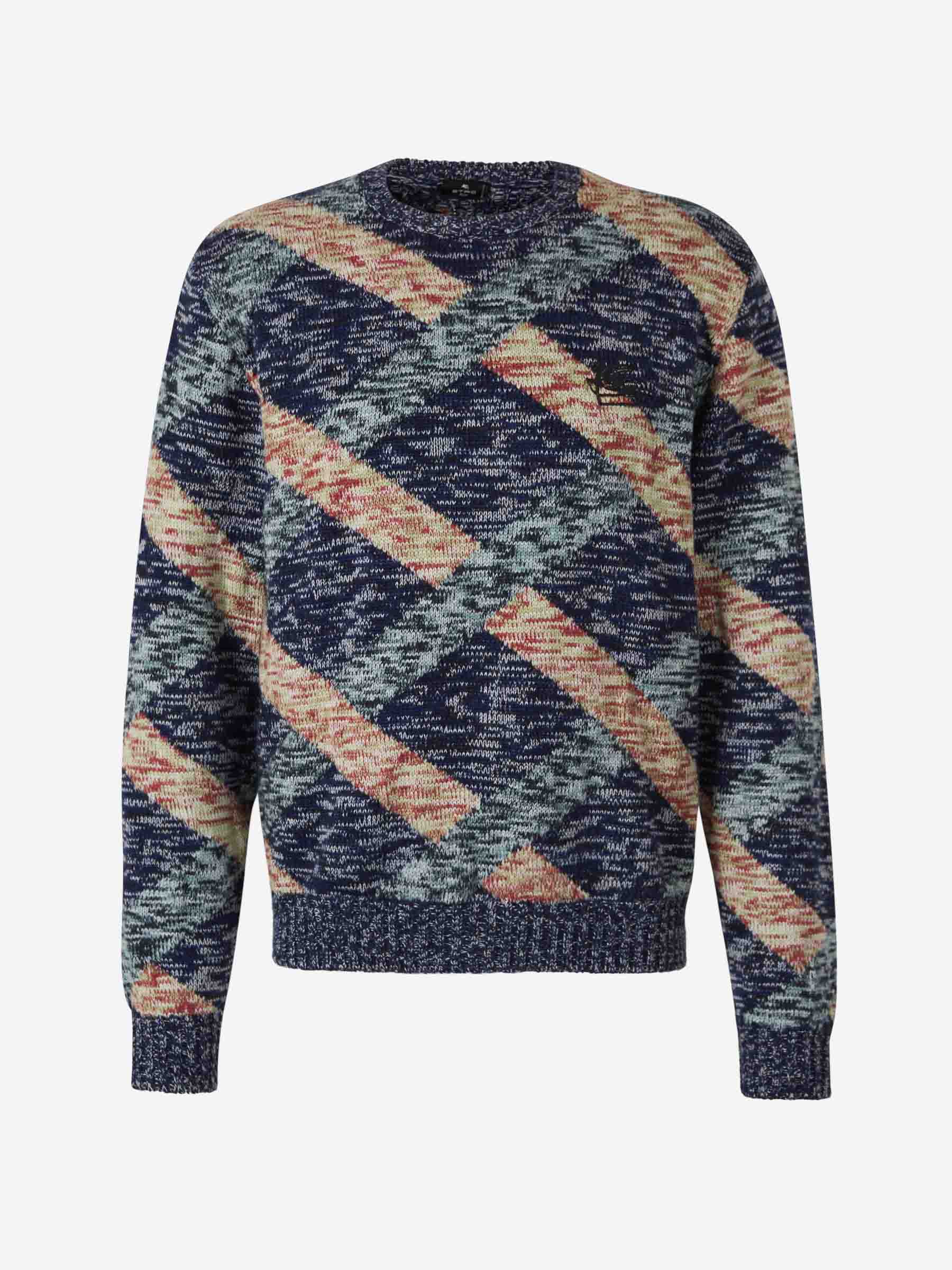 Outlet online Etro Hombre Jersey Punto Lana color Azul Marino sku 542-002360 01 - Foto 1