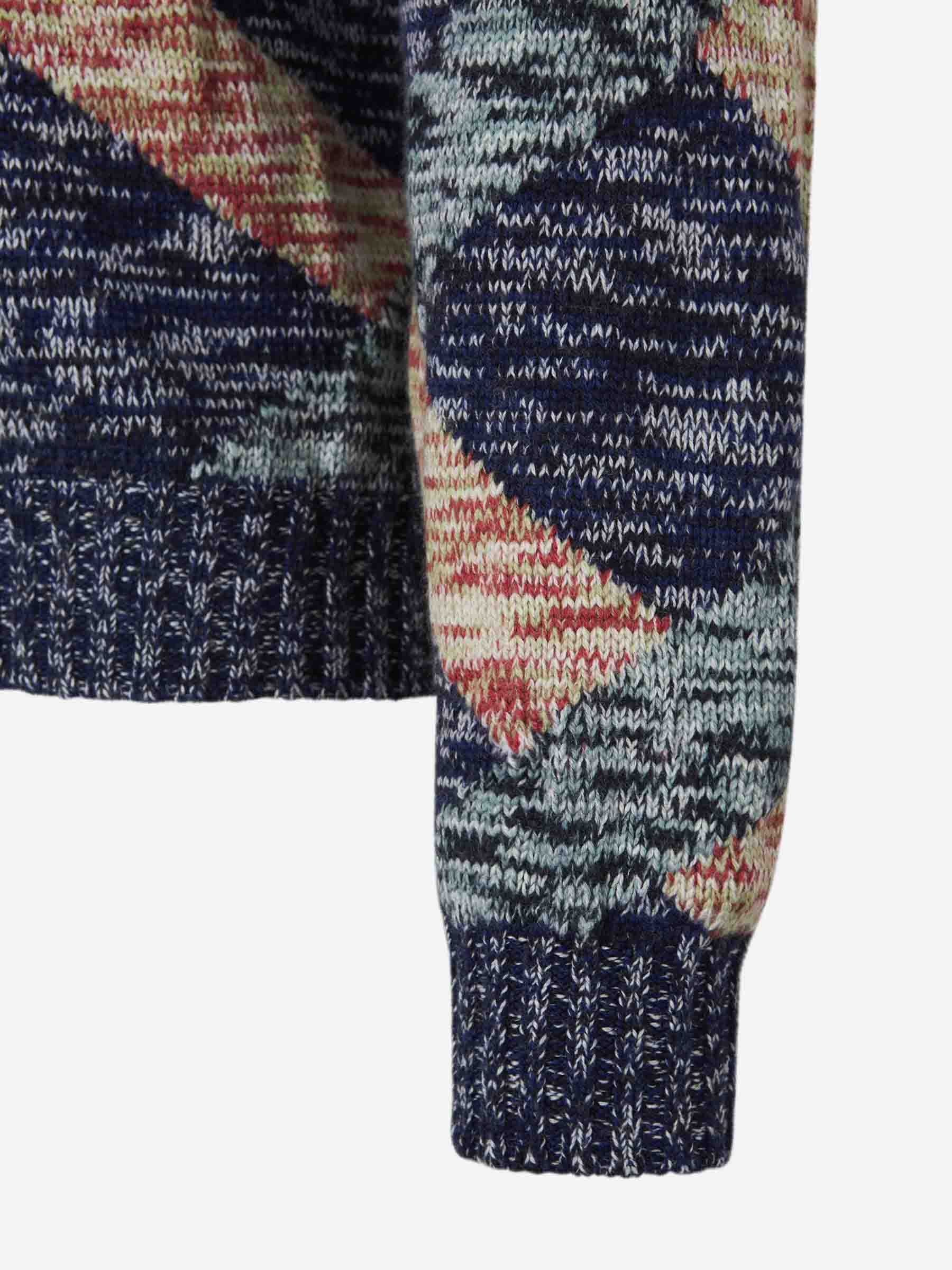 Outlet online Etro Hombre Jersey Punto Lana color Azul Marino sku 542-002360 01 - Foto 5
