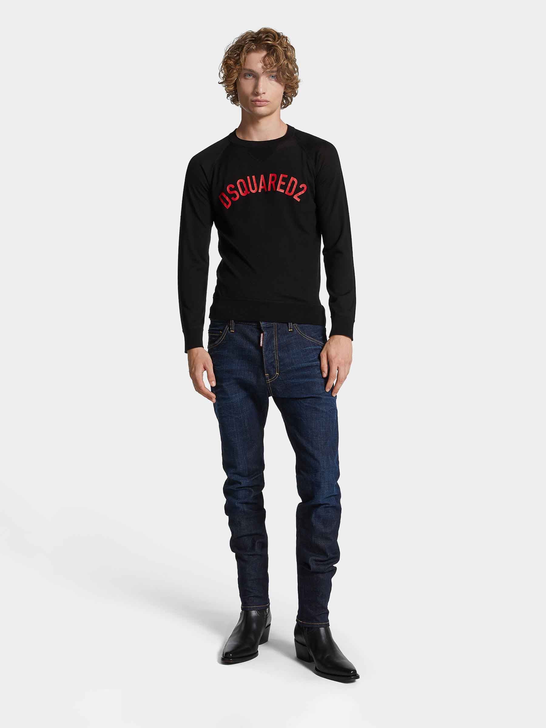Dsquared2 Hombre Barcelona Jersey Logo Lana color Negro sku 542-002465 02 - Foto 2