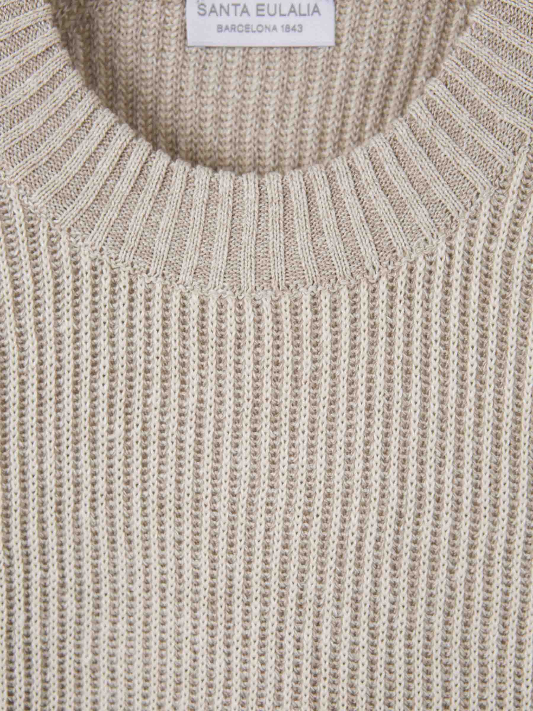 Santa Eulalia Hombre Barcelona Jersey Punto Lino color Beige sku 542-002472 01 - Foto 3