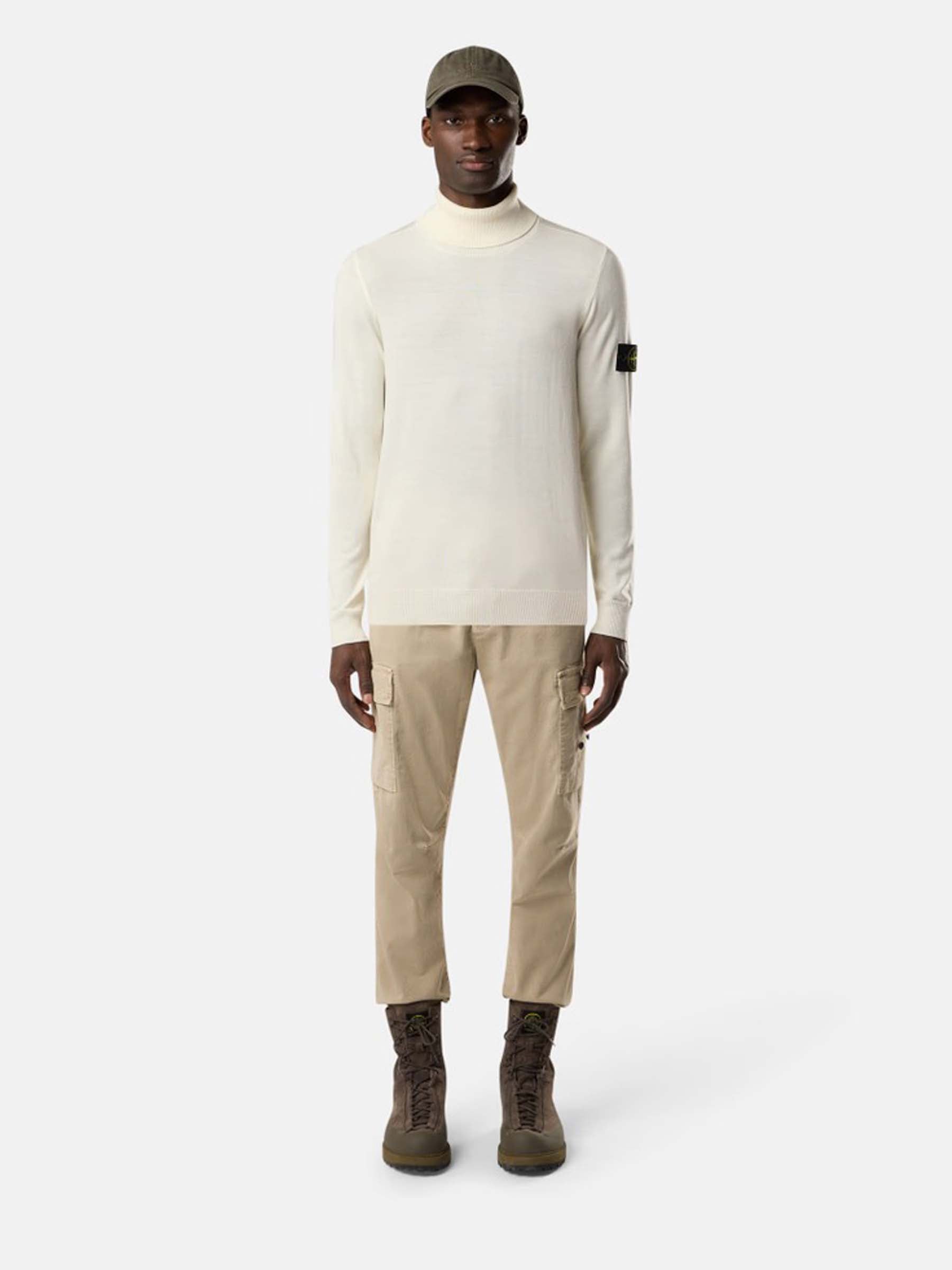 Outlet online Stone Island Hombre Jersey Cuello Alto color Marfil sku 542-002497 02 - Foto 2