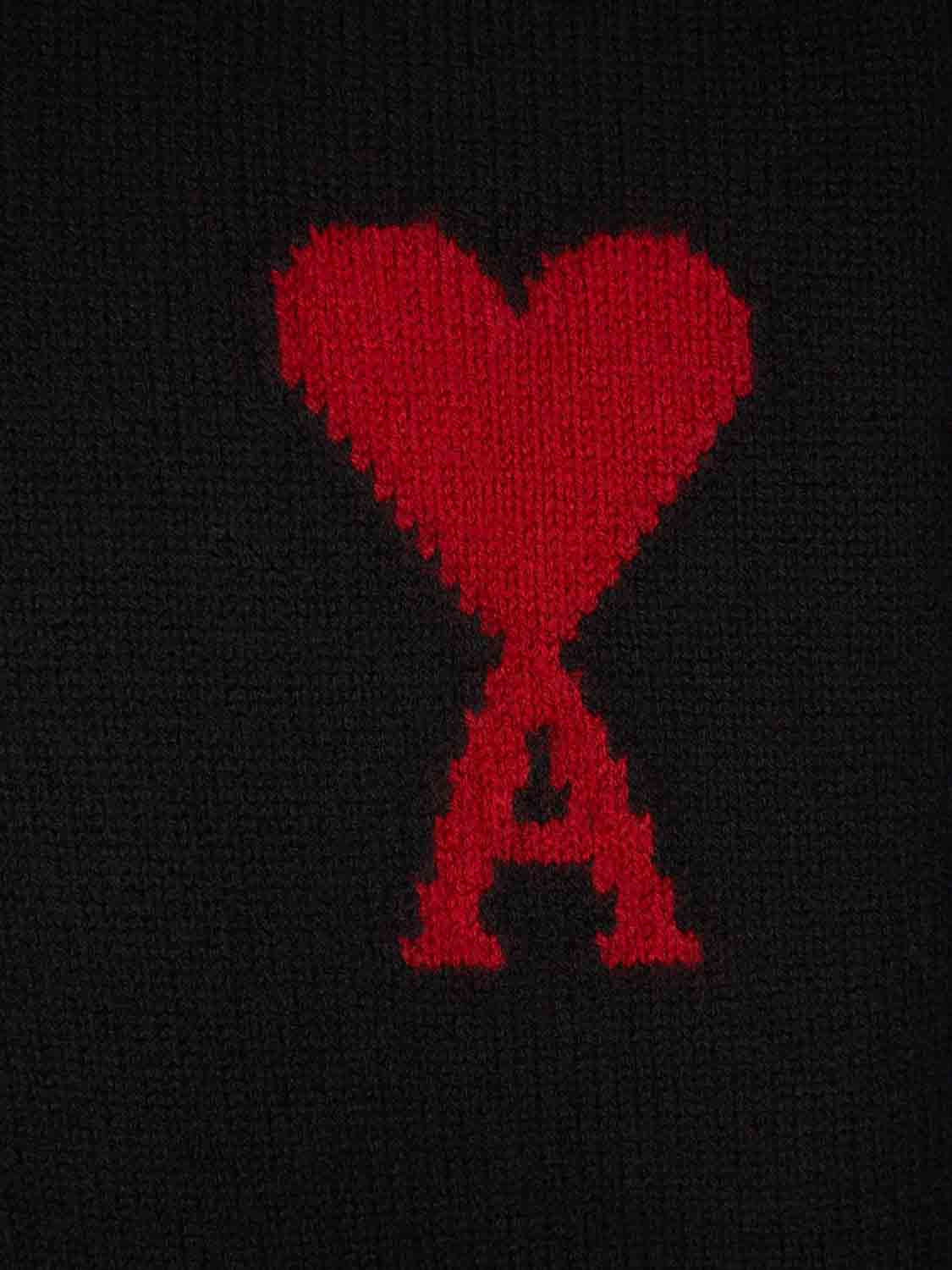 Outlet online Ami Paris Hombre Jersey Ami de Coeur color Negro sku 542-002507 03 - Foto 4