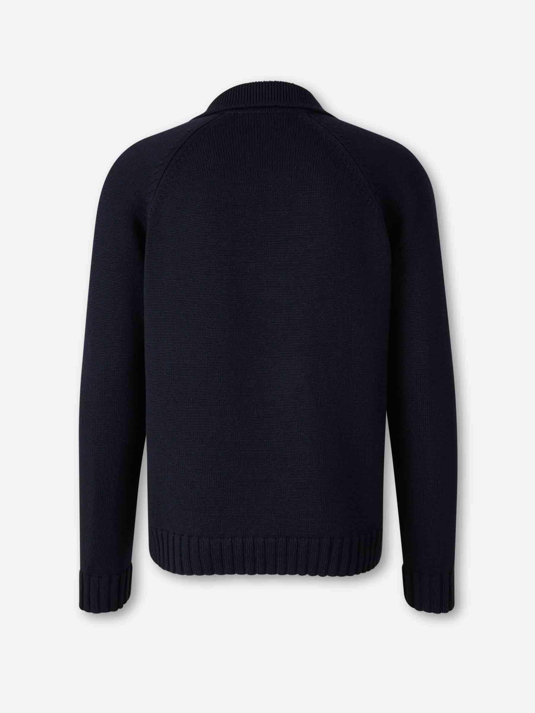 Outlet online Zanone Hombre Jersey Punto Lana color Azul Denim Oscuro sku 542-002545 01 - Foto 2