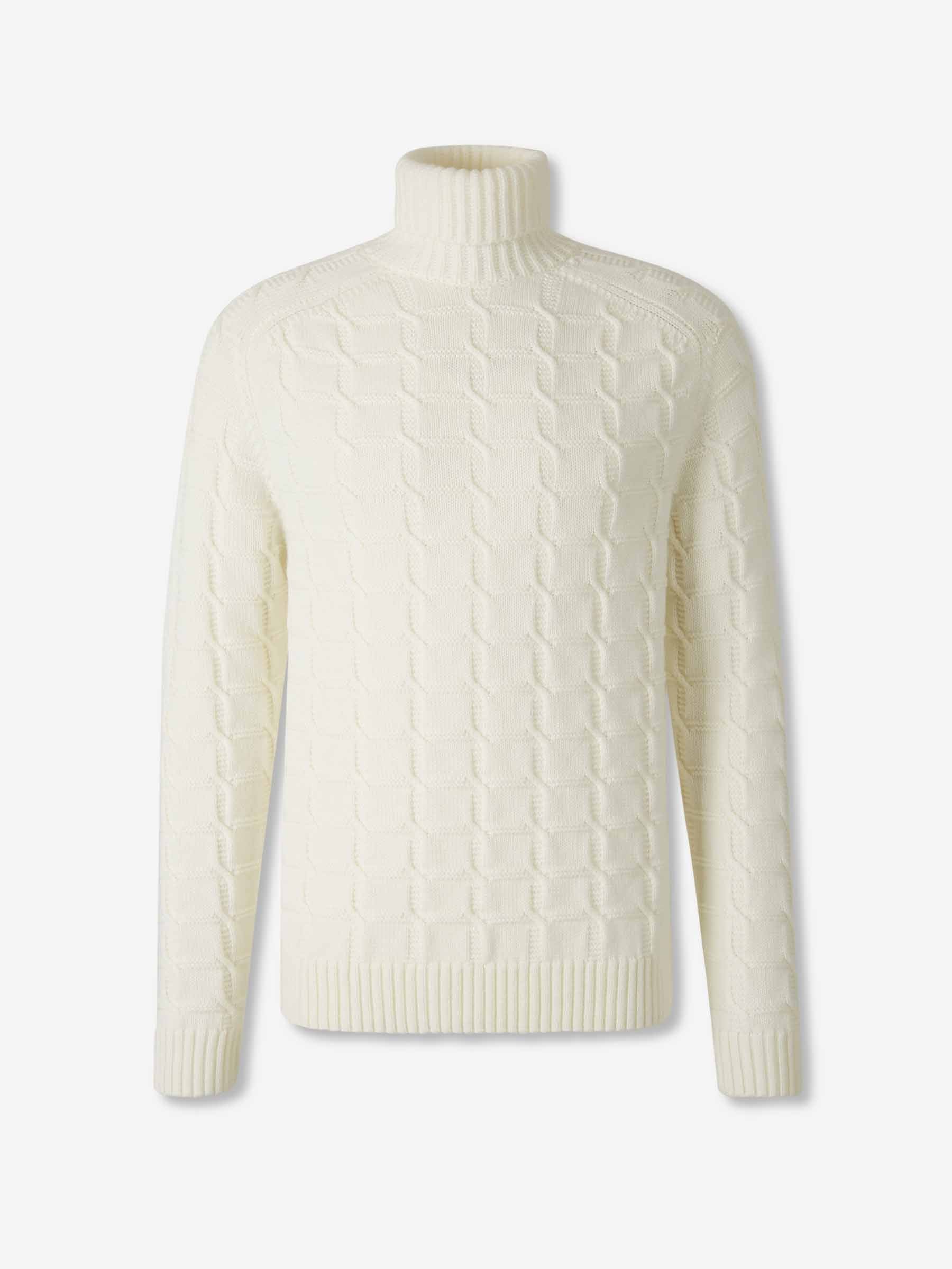 Outlet online Zanone Hombre Jersey Cuello Alto color Blanco sku 542-002547 01 - Foto 1
