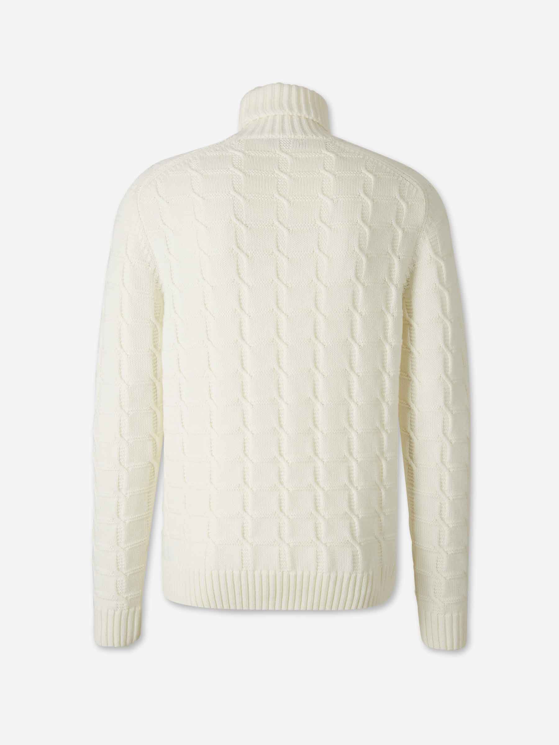 Outlet online Zanone Hombre Jersey Cuello Alto color Blanco sku 542-002547 01 - Foto 2