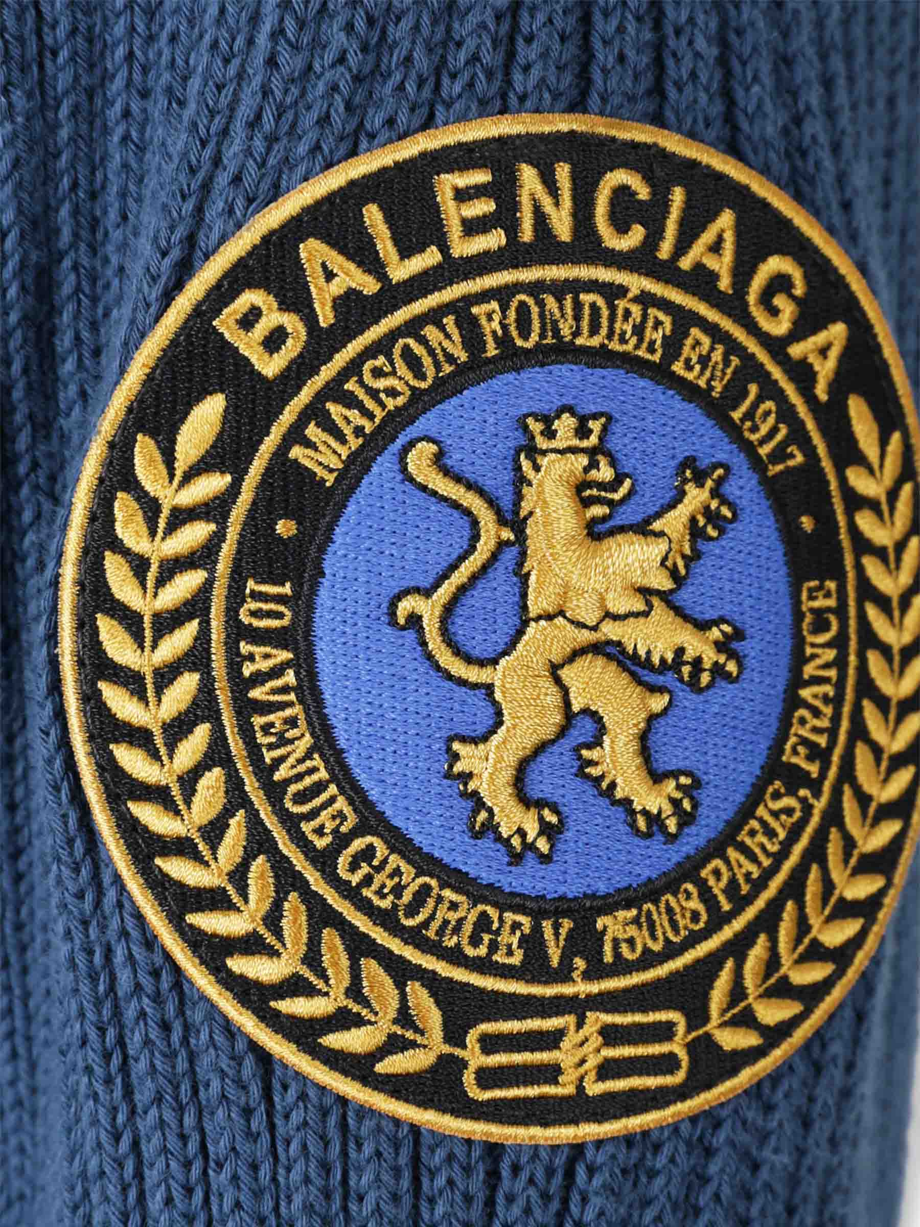 Outlet online Balenciaga Hombre Jersey Cuello Redondo color Azul Cobalto sku 542-002559 01 - Foto 4