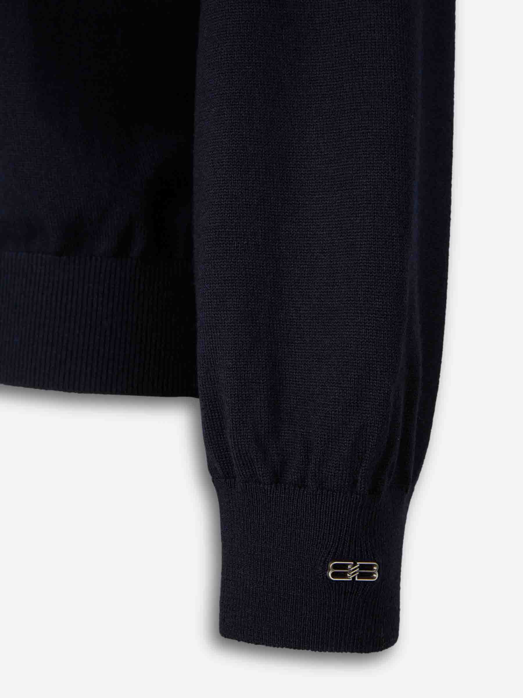 Outlet online Balenciaga Hombre Jersey Cuello Redondo color Azul Noche sku 542-002590 01 - Foto 4