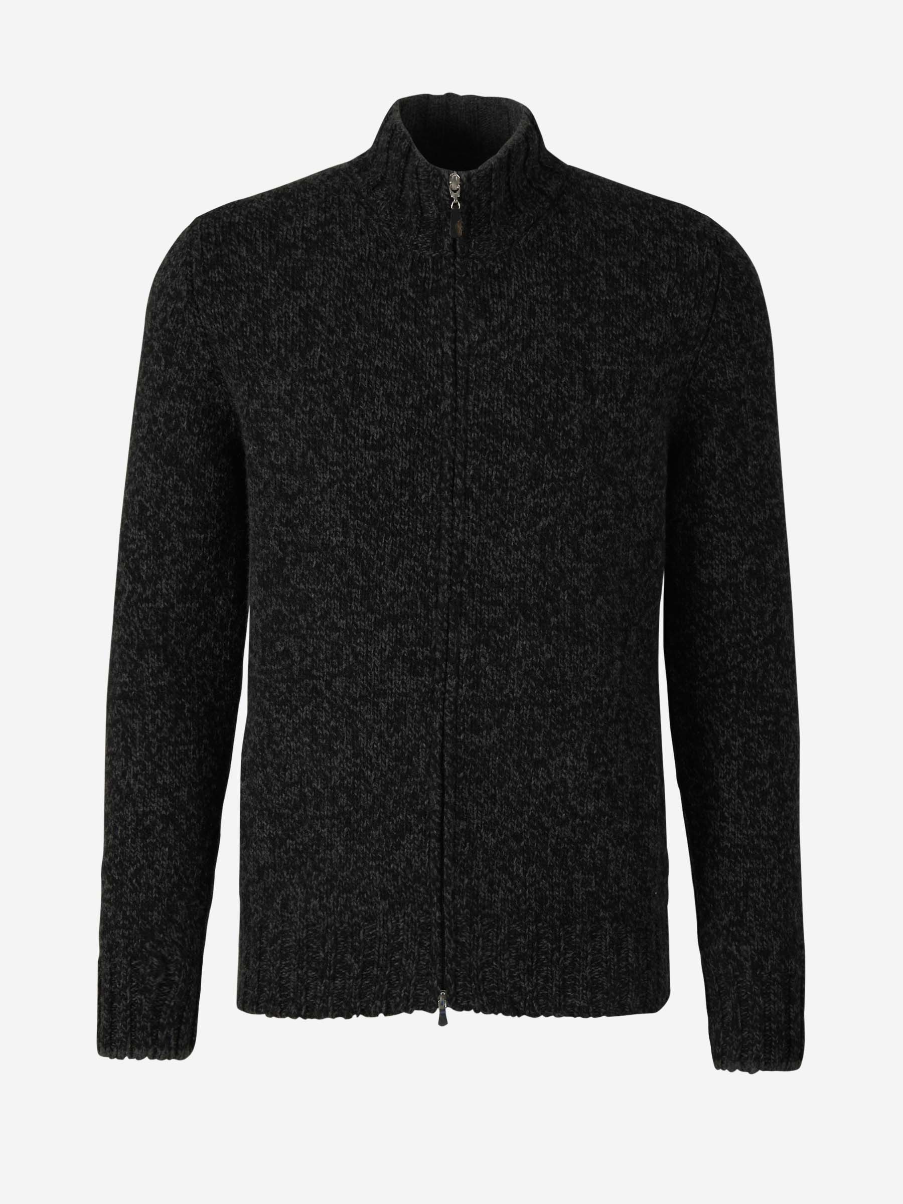 Outlet online Santa Eulalia Hombre Cárdigan Cremallera Lana color Gris Oscuro sku 543-000849 02 - Foto 5