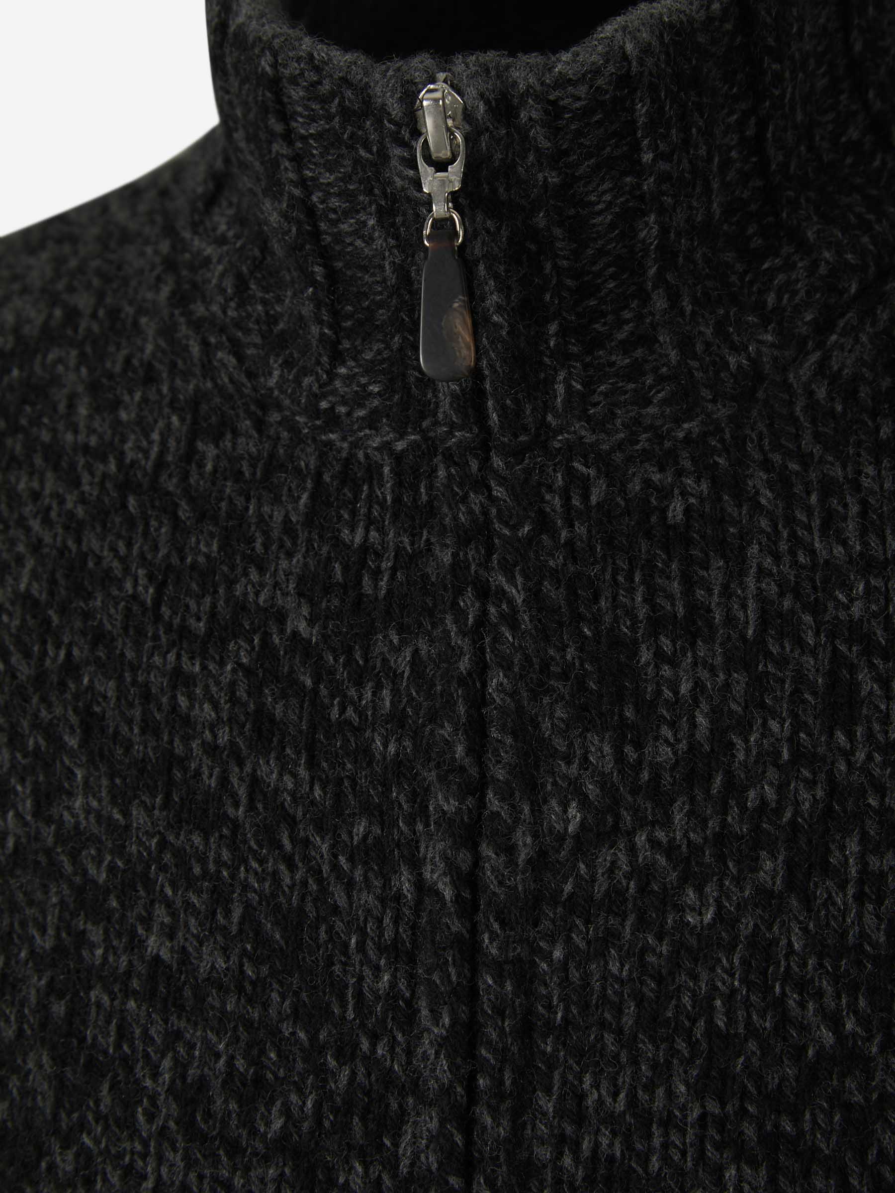 Outlet online Santa Eulalia Hombre Cárdigan Cremallera Lana color Gris Oscuro sku 543-000849 02 - Foto 7