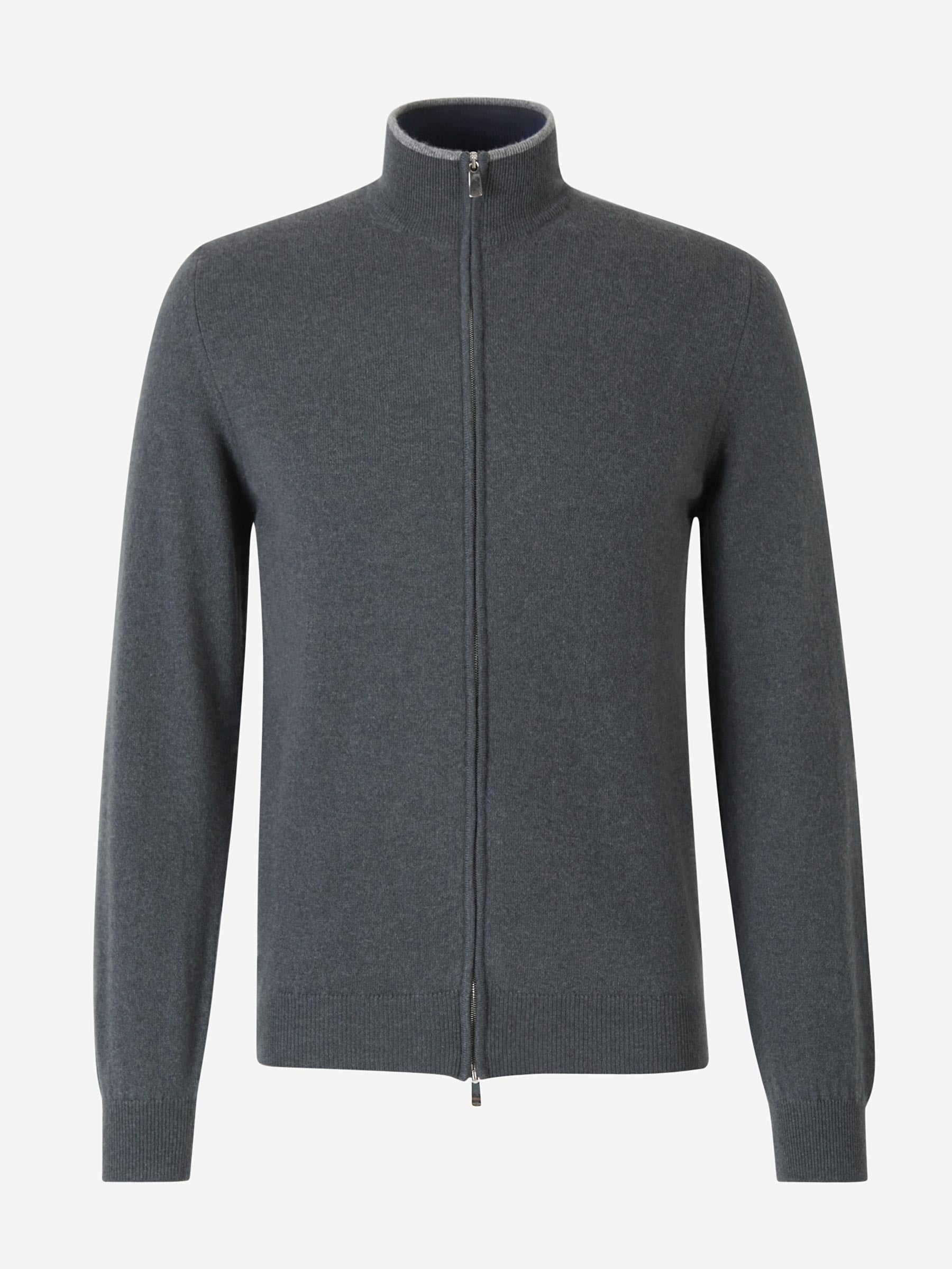 Outlet online Santa Eulalia Hombre Cárdigan Bicolor Cashmere color Topo sku 543-000856 02 - Foto 9