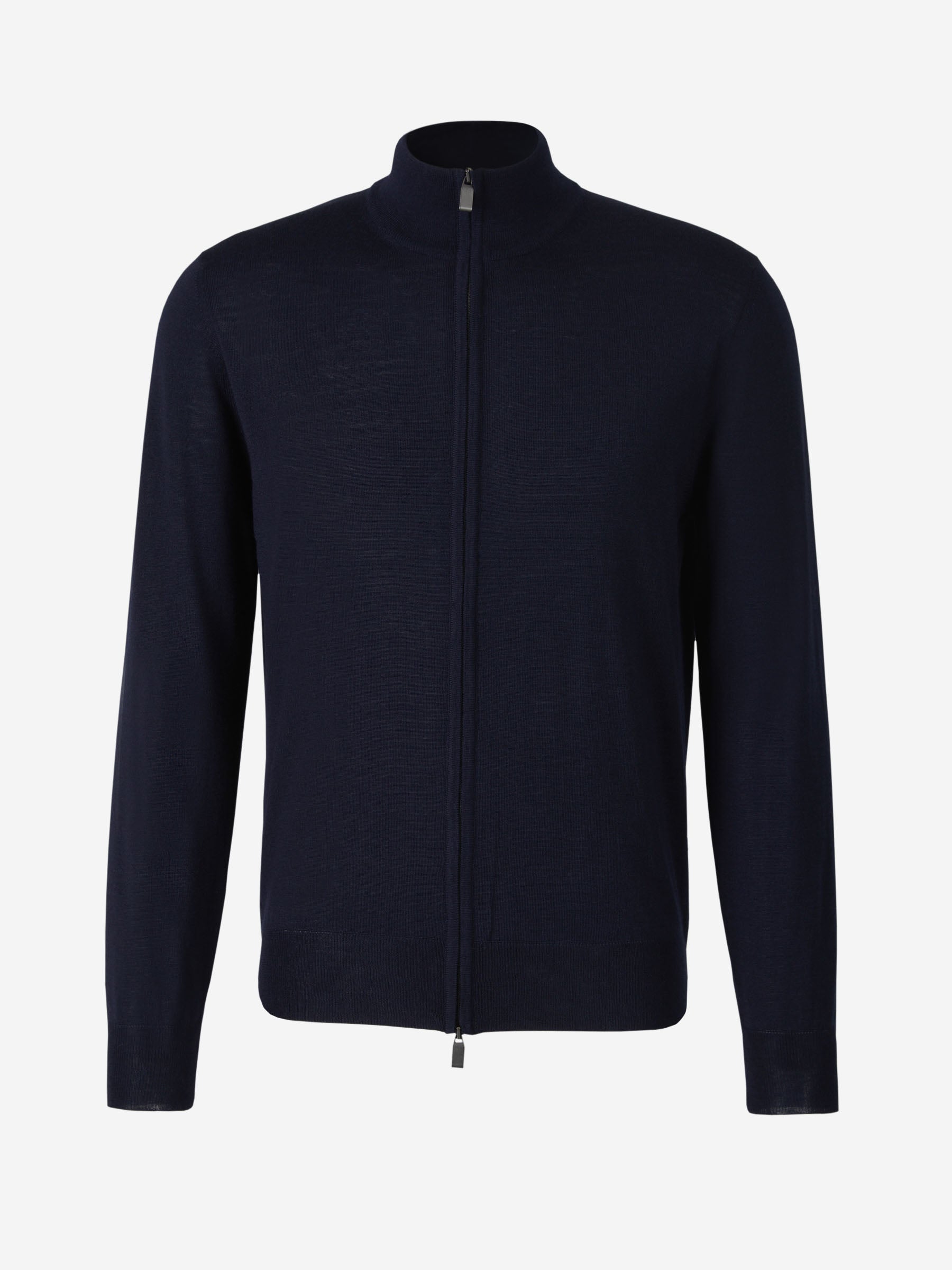 Outlet online Canali Hombre Cárdigan Cremallera Lana color Azul Denim sku 543-000864 03 - Foto 5