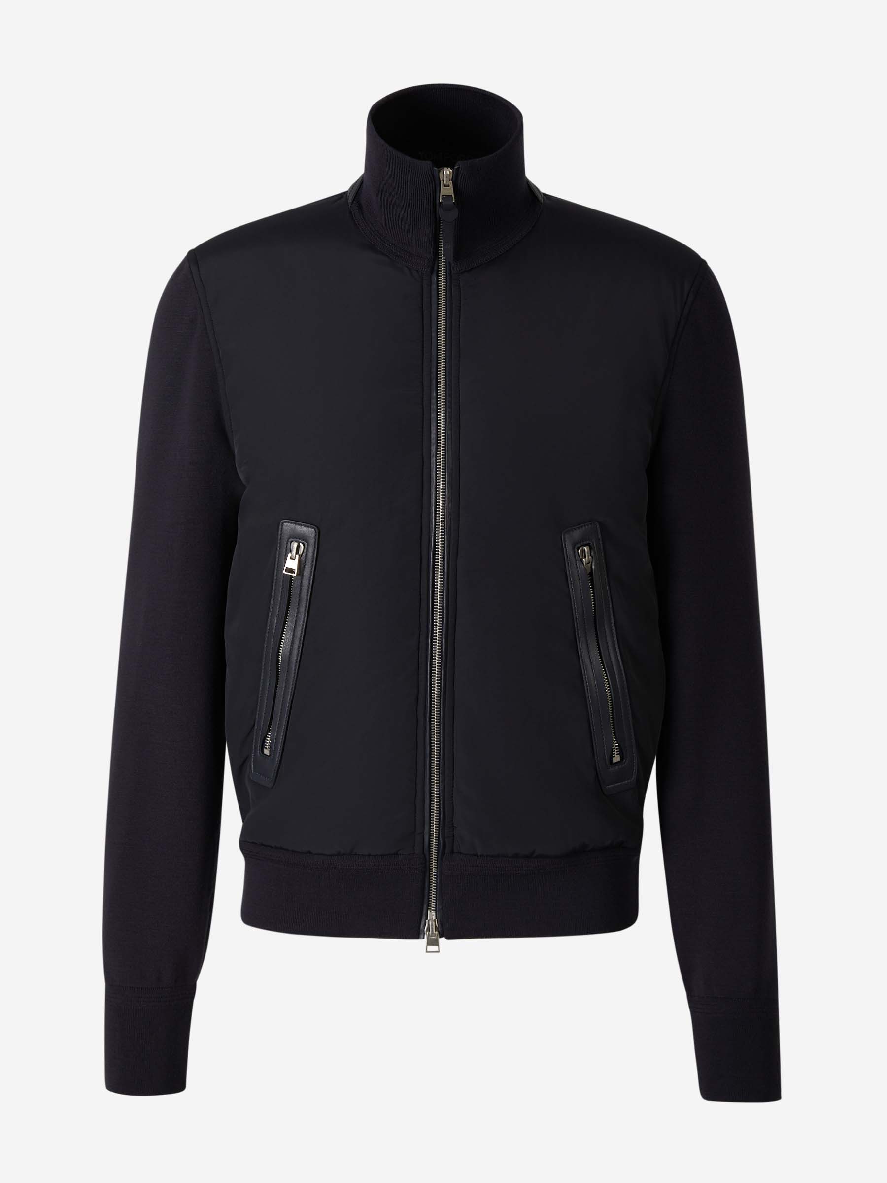 Outlet online Tom Ford Hombre Cárdigan Cremallera Lana color Azul Noche sku 543-000910 01 - Foto 1