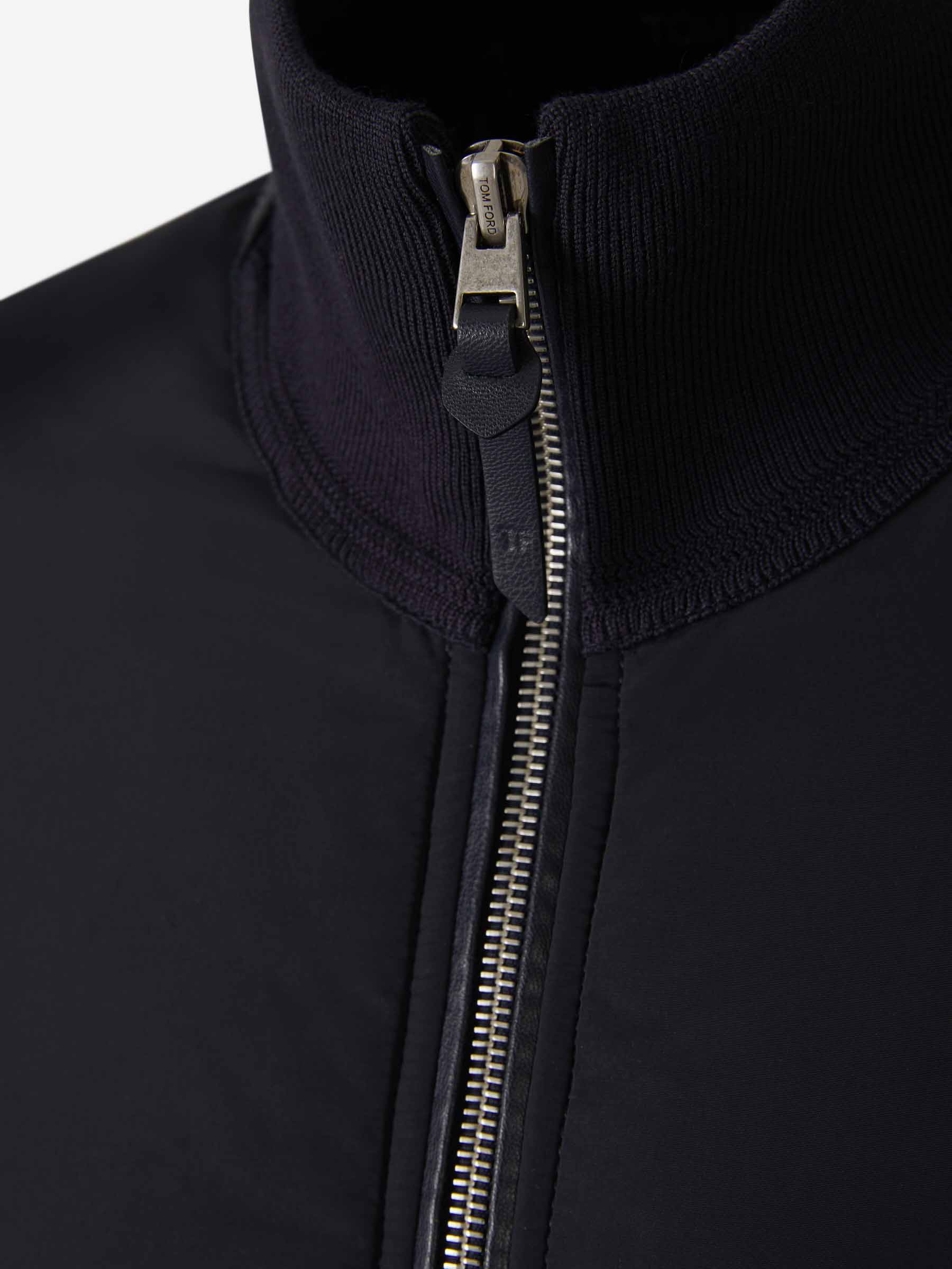 Outlet online Tom Ford Hombre Cárdigan Cremallera Lana color Azul Noche sku 543-000910 01 - Foto 3