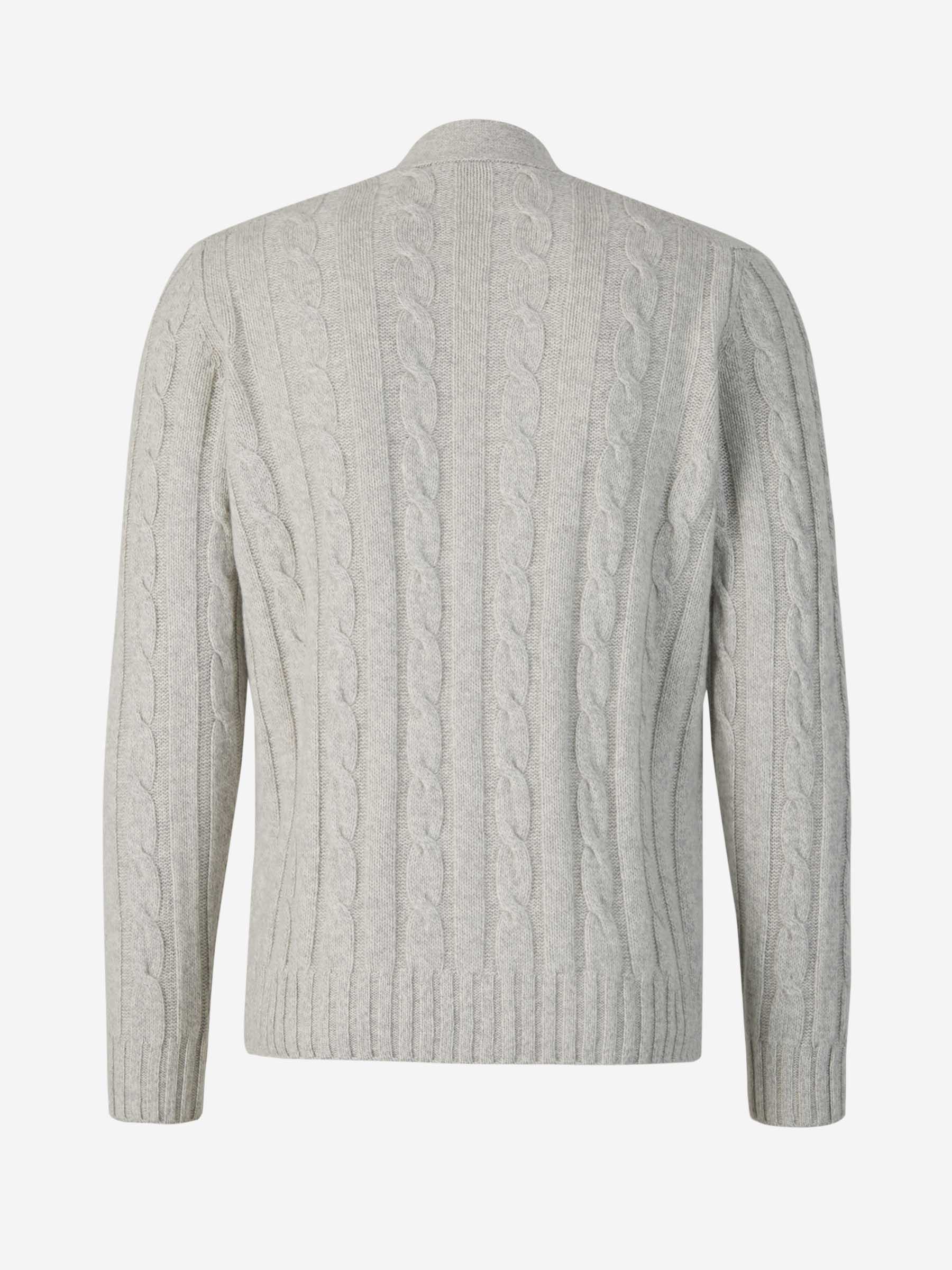Outlet online Santa Eulalia Hombre Cárdigan Punto Trenzado color Gris Claro sku 543-000944 01 - Foto 2