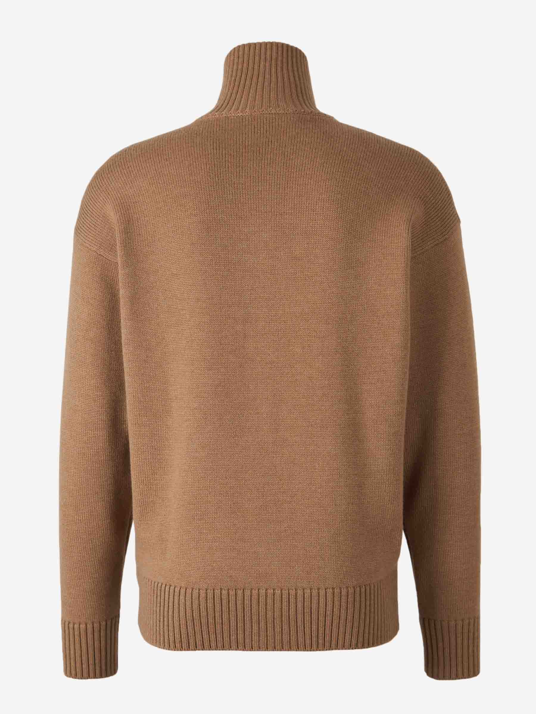 Outlet online Gran Sasso Hombre Cárdigan Punto Lana color Camel sku 543-000983 02 - Foto 3