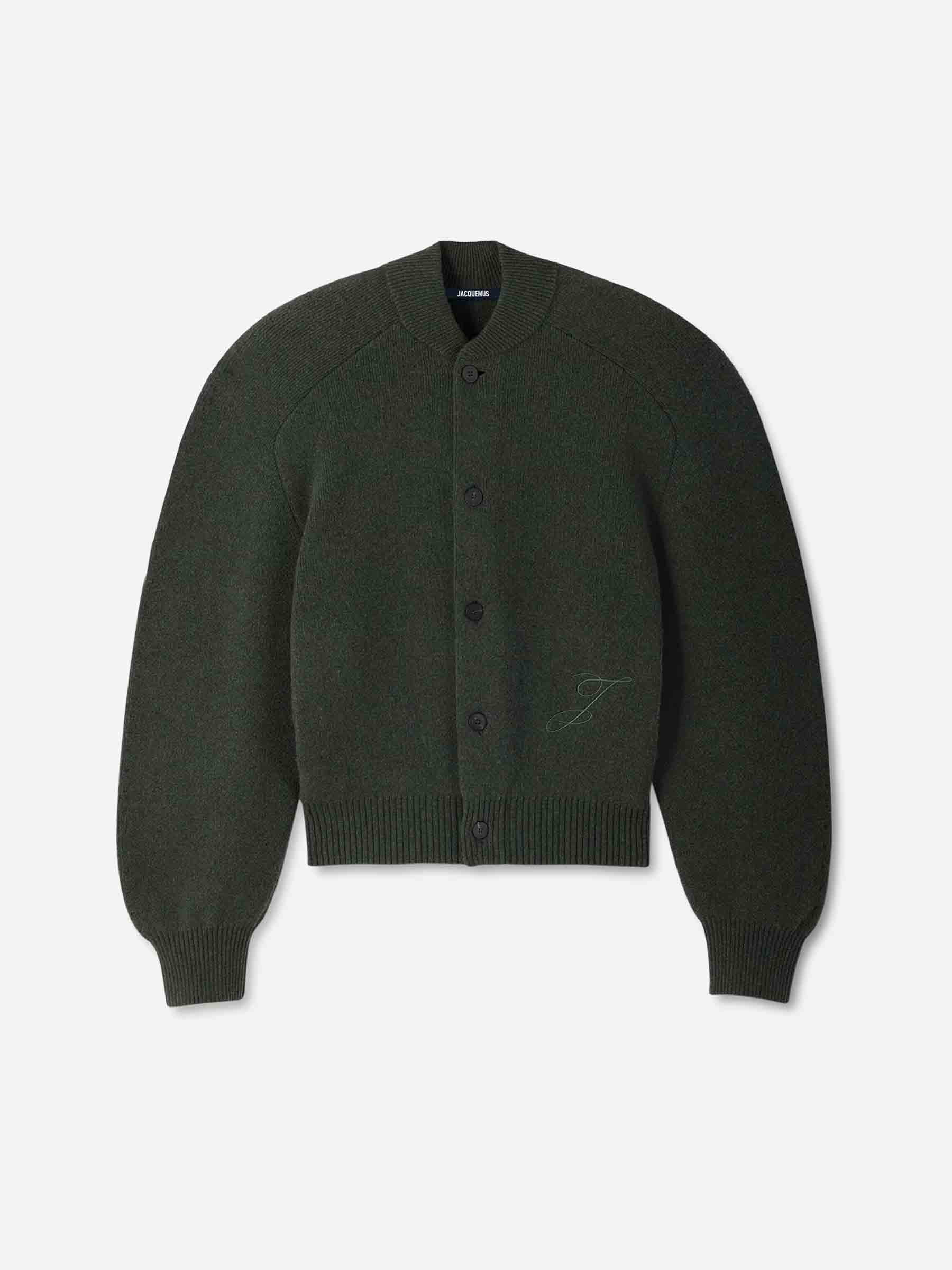 Outlet online Jacquemus Hombre Cárdigan Pallone color Verde Oscuro sku 543-001056 01 - Foto 1