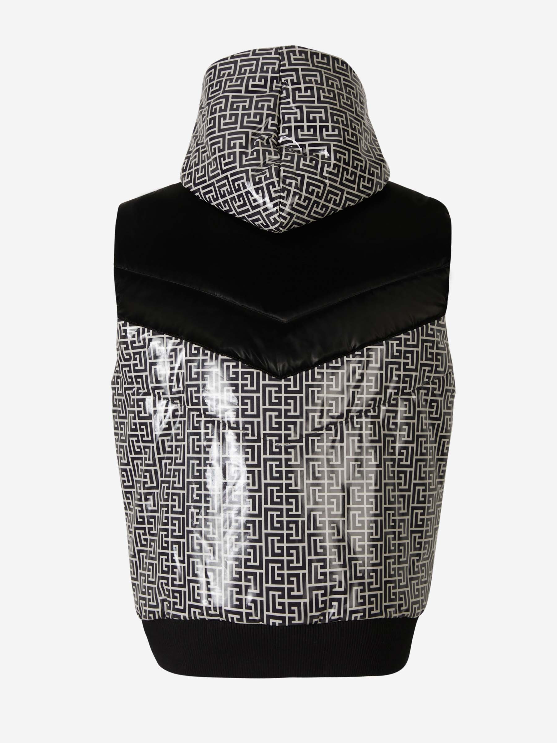 Outlet online Balmain Hombre Chaleco Plumón Monograma color Blanco y Negro sku 544-000486 01 - Foto 3