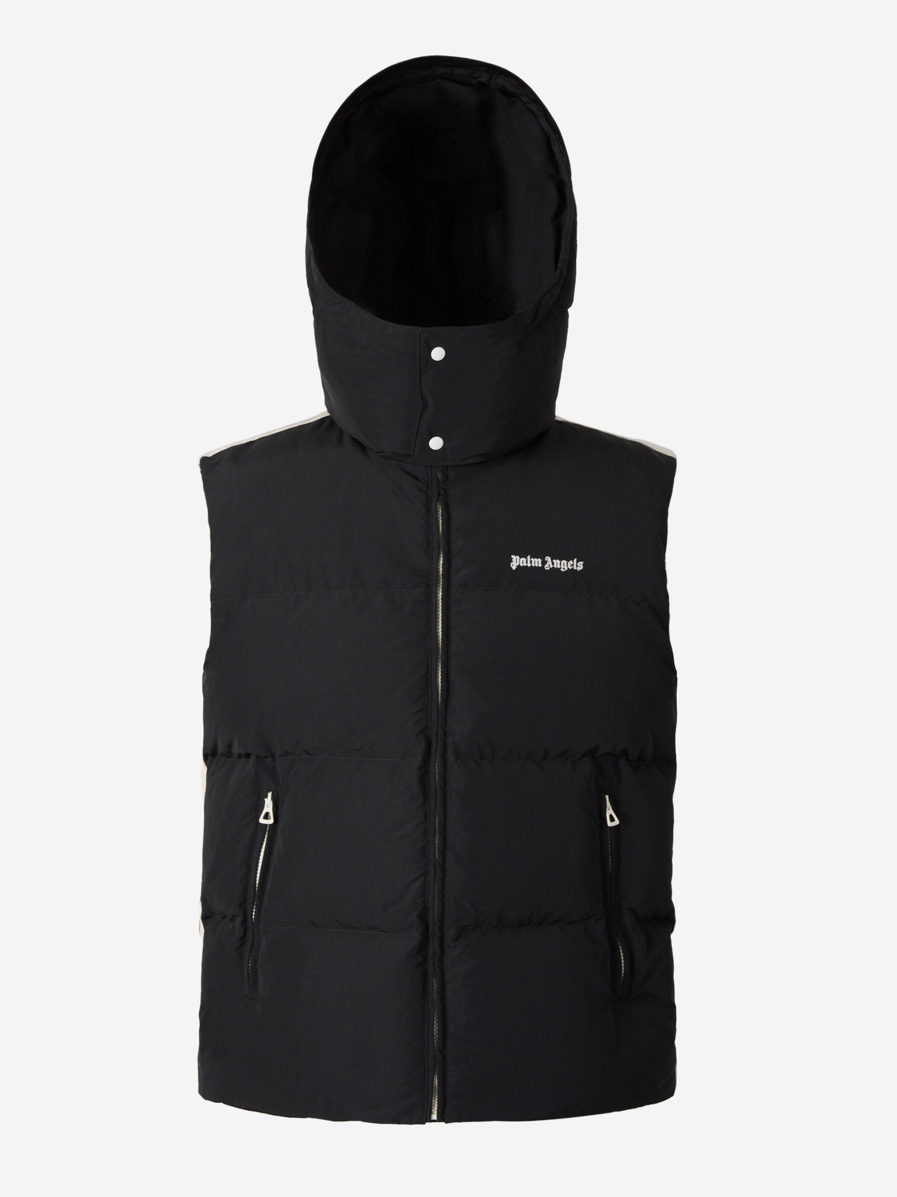 Outlet online Palm Angels Hombre Chaleco Acolchado Capucha color Arena sku 544-000502 02 - Foto 1