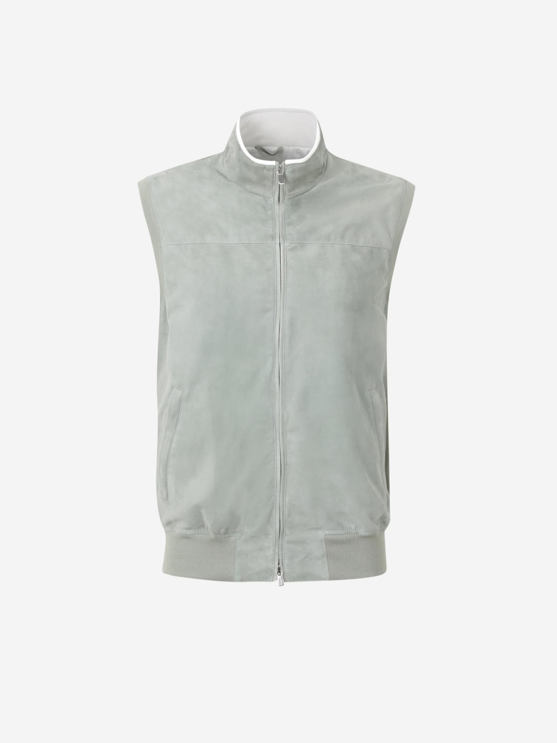 Outlet online Santa Eulalia Hombre Chaleco Piel Cremallera color Verde sku 544-000592 01 - Foto 1