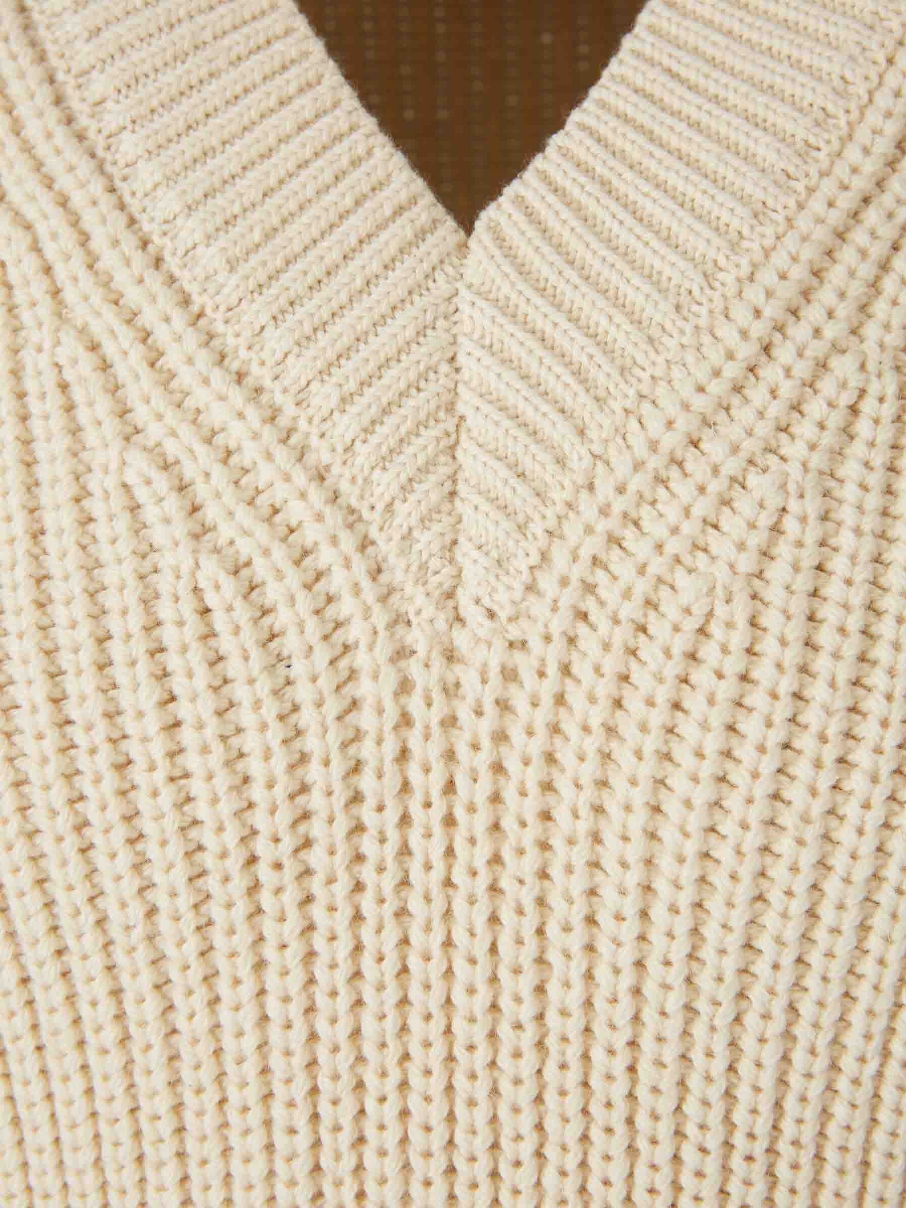 Outlet online Ami Paris Hombre Chaleco Punto Lana color Beige sku 544-000625 01 - Foto 3