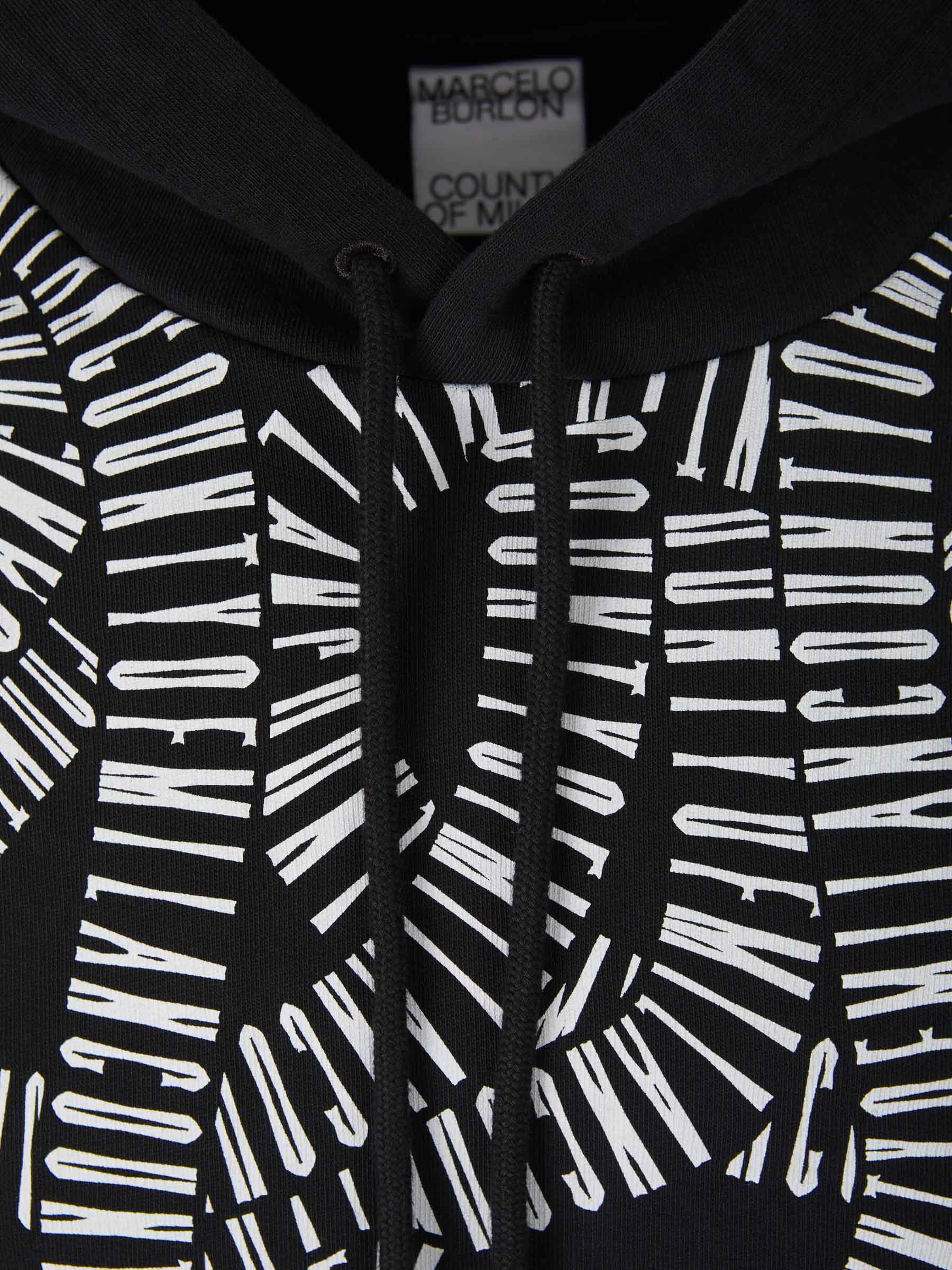 Outlet online Marcelo Burlon Hombre Sudadera Snake Wings color Negro sku 545-001101 01 - Foto 3