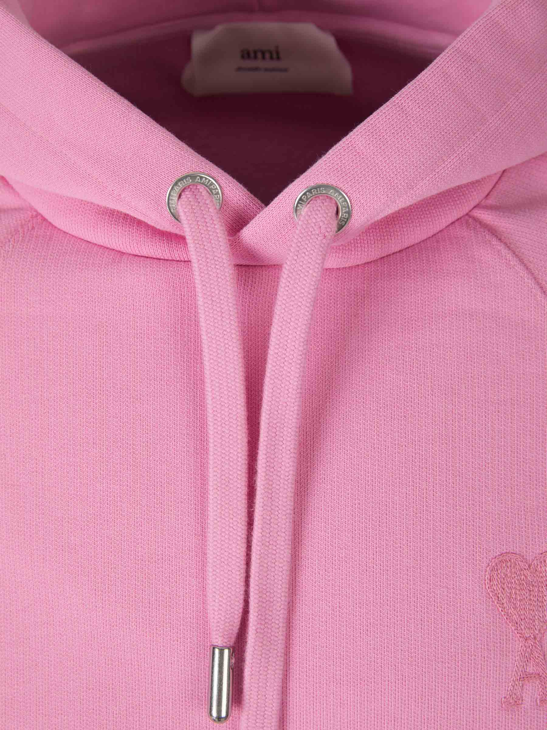 Outlet online Ami Paris Hombre Sudadera Logo Bordado color Rosa sku 545-001170 02 - Foto 8