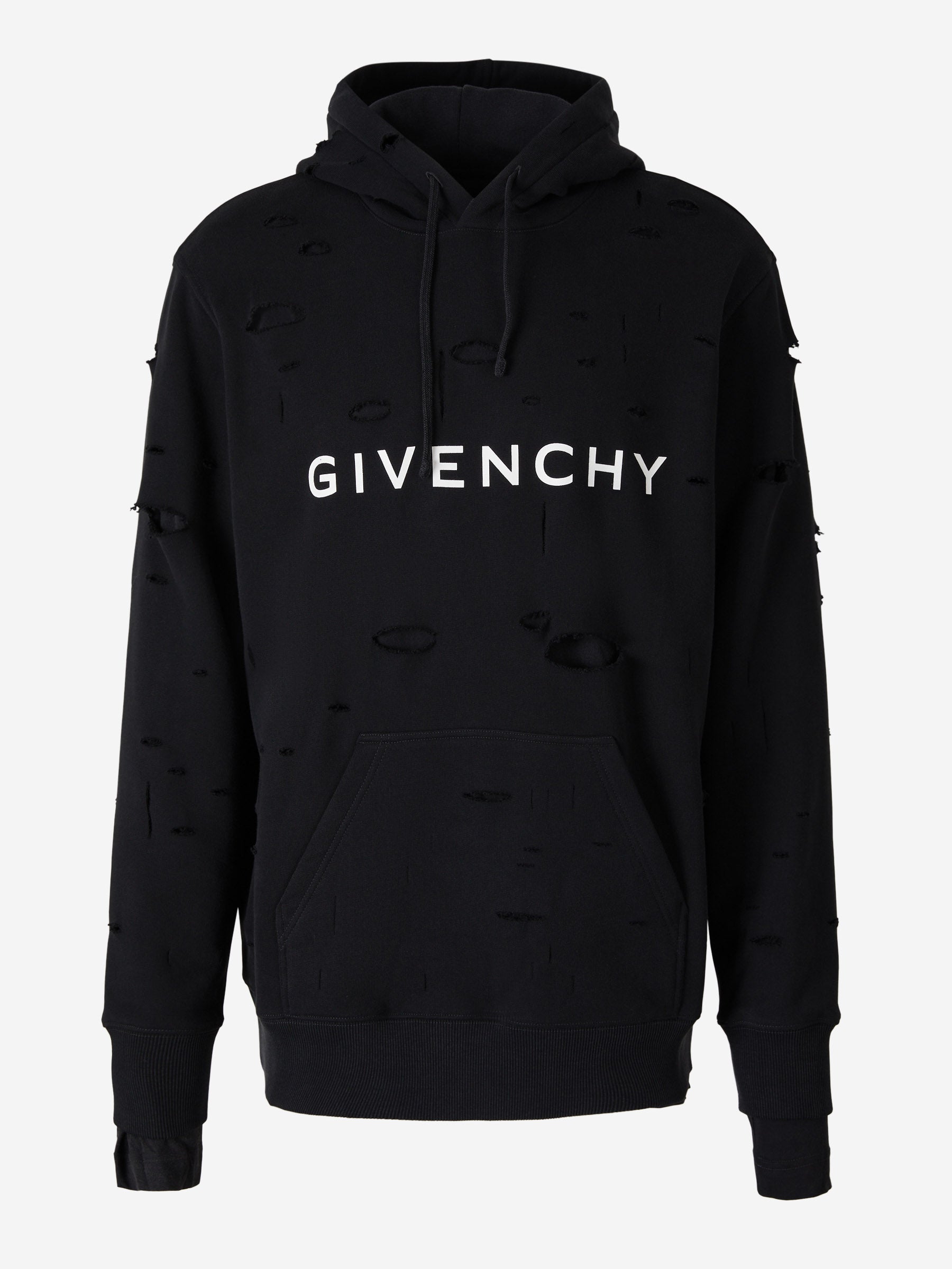 Outlet online Givenchy Hombre Sudadera Rasgada Algodón color Negro sku 545-001333 01 - Foto 1