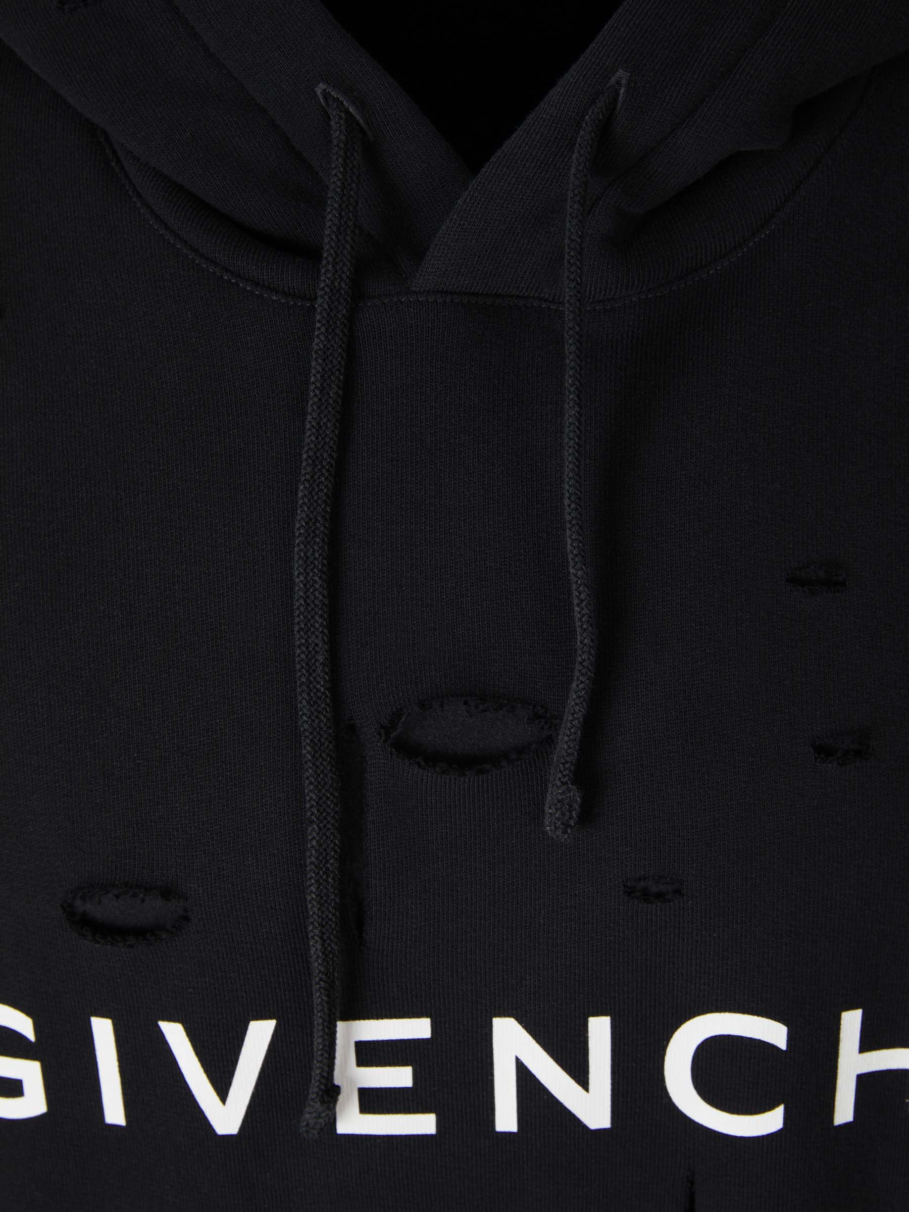 Outlet online Givenchy Hombre Sudadera Rasgada Algodón color Negro sku 545-001333 01 - Foto 3
