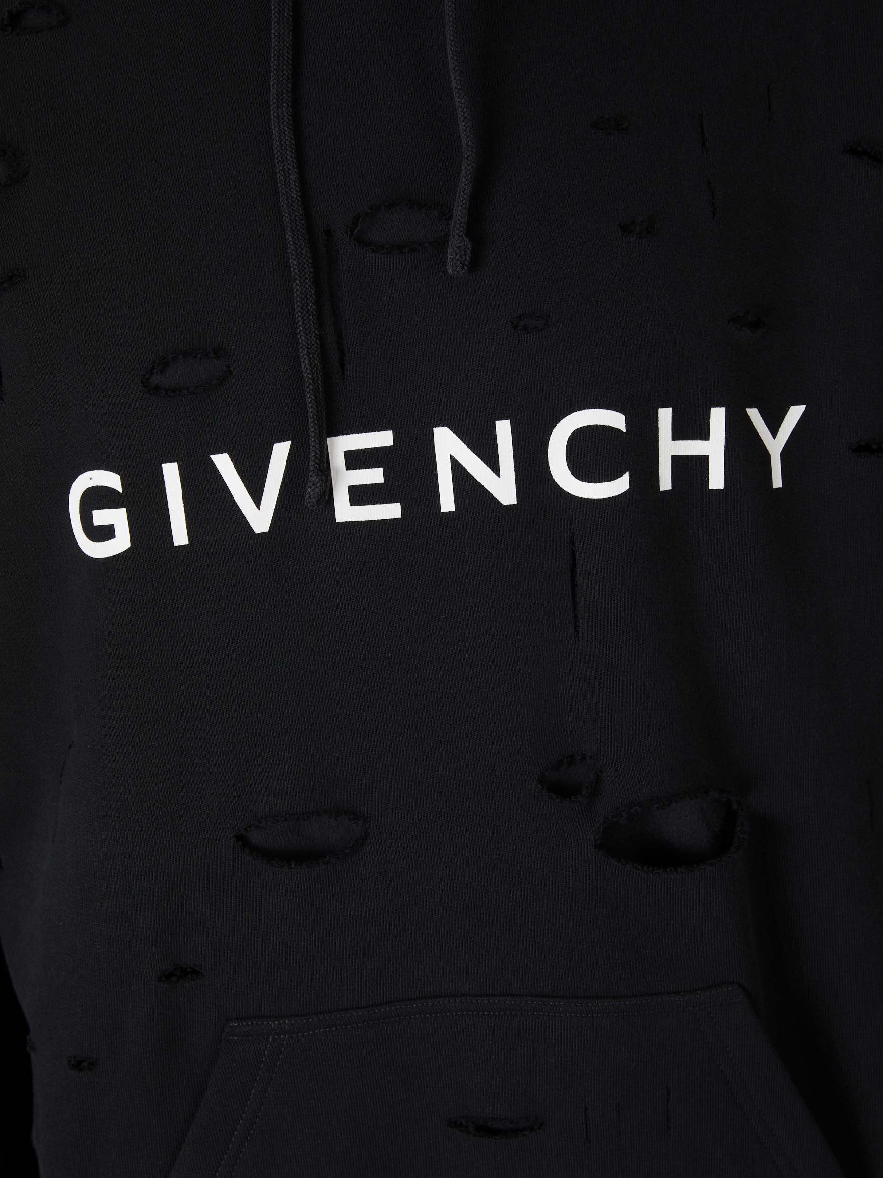 Outlet online Givenchy Hombre Sudadera Rasgada Algodón color Negro sku 545-001333 01 - Foto 4